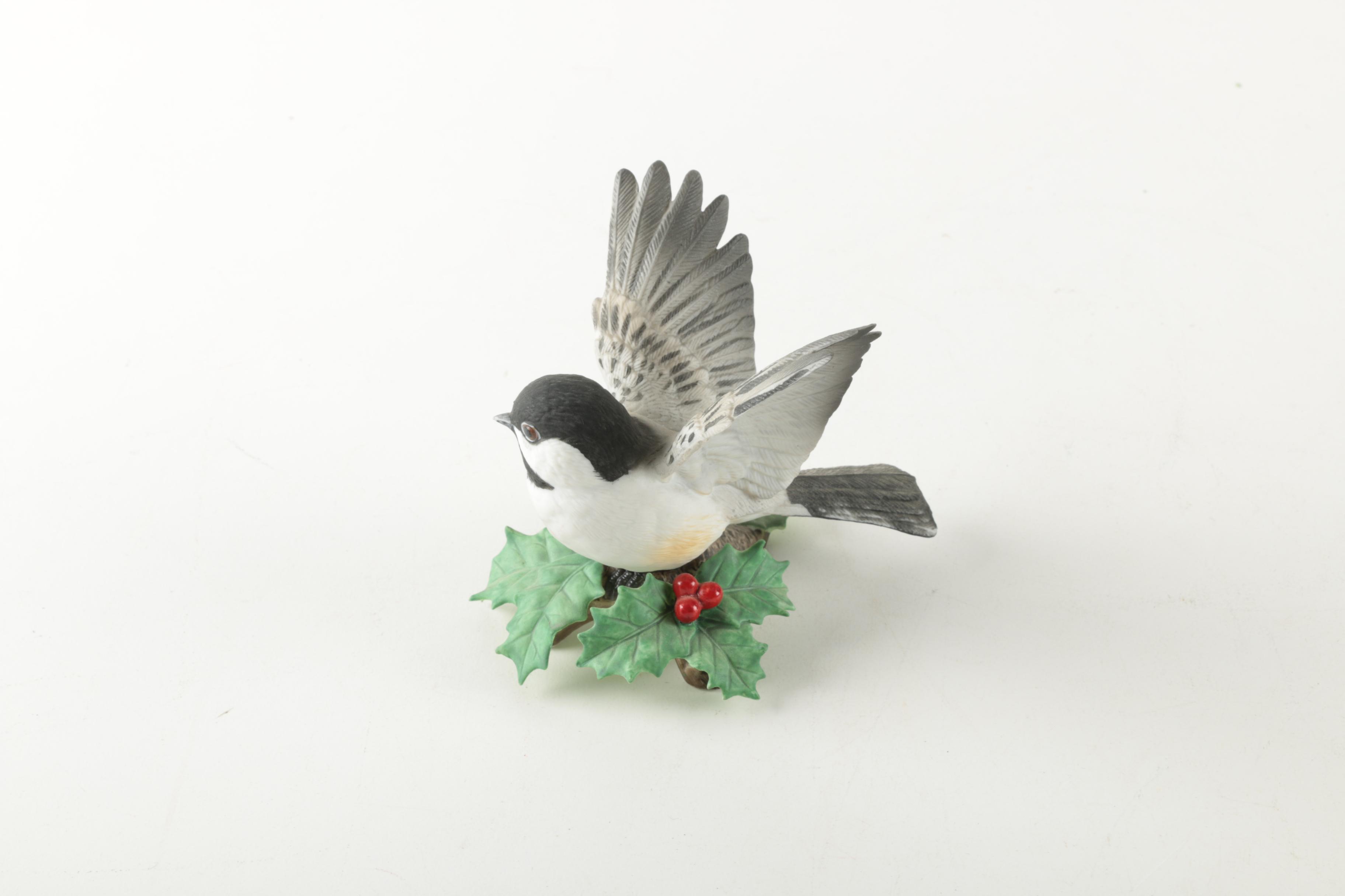 Lenox Chickadee Music Box and Figurine