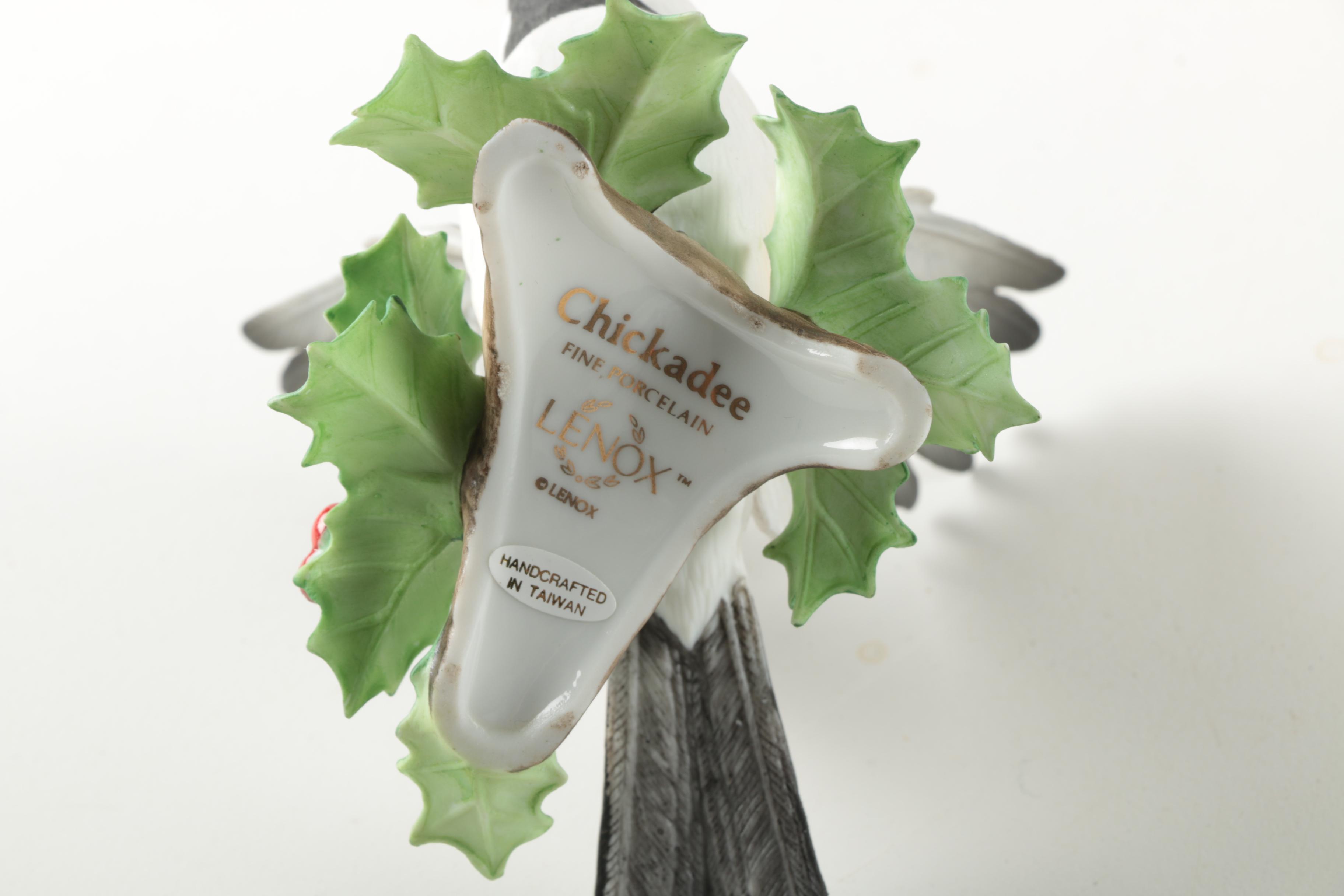 Lenox Chickadee Music Box and Figurine