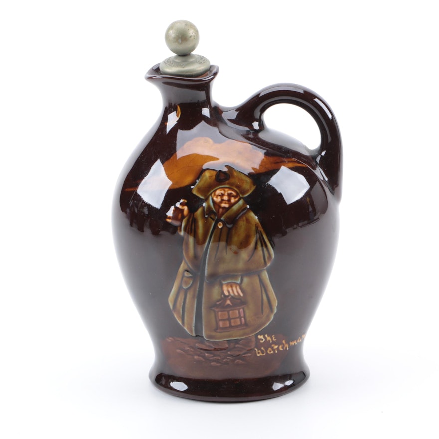 Royal Doulton Dewar's Whiskey "The Watchman" Flask