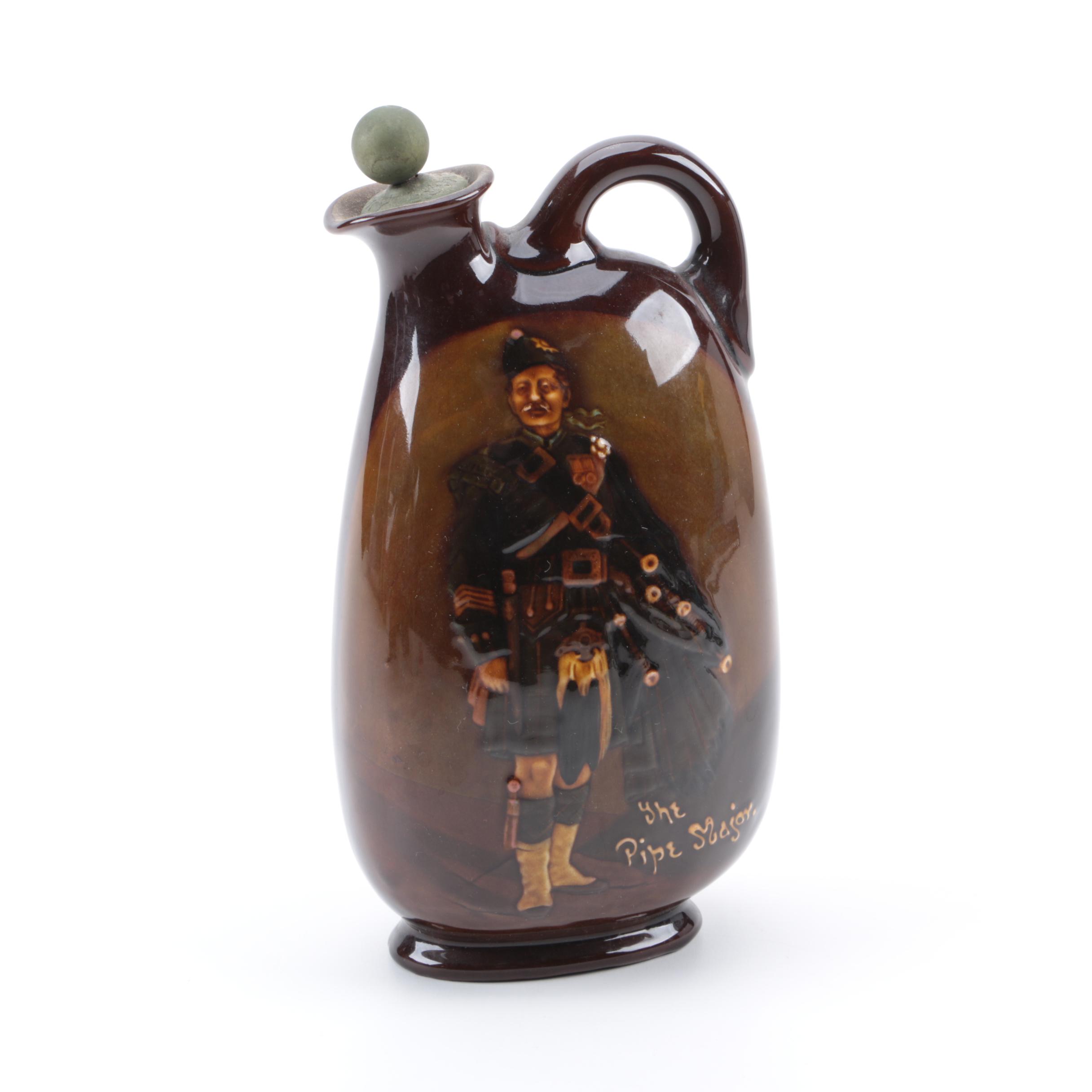 Royal Doulton Dewar's Whiskey "The Pipe Major" Flask