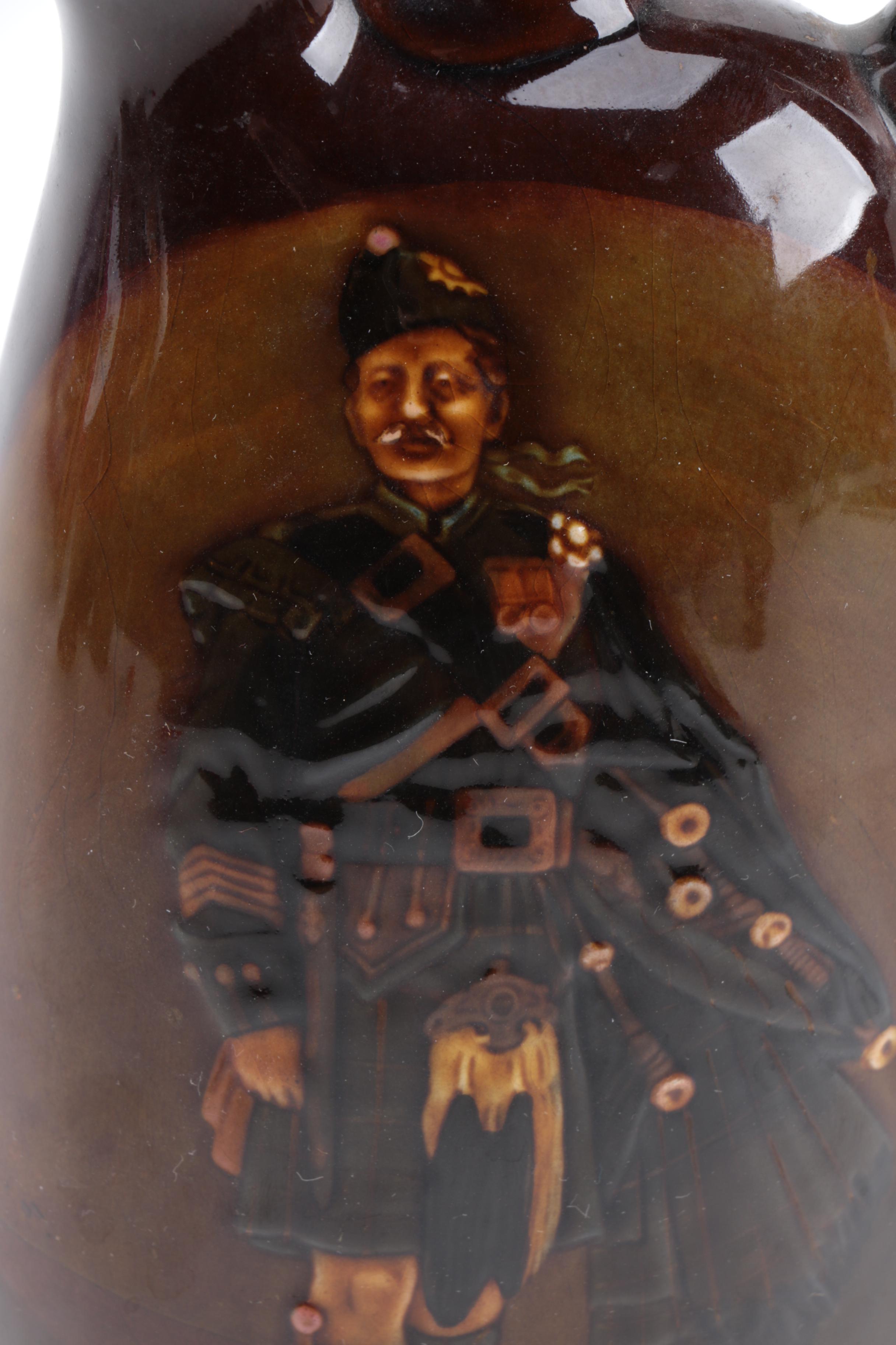 Royal Doulton Dewar's Whiskey "The Pipe Major" Flask