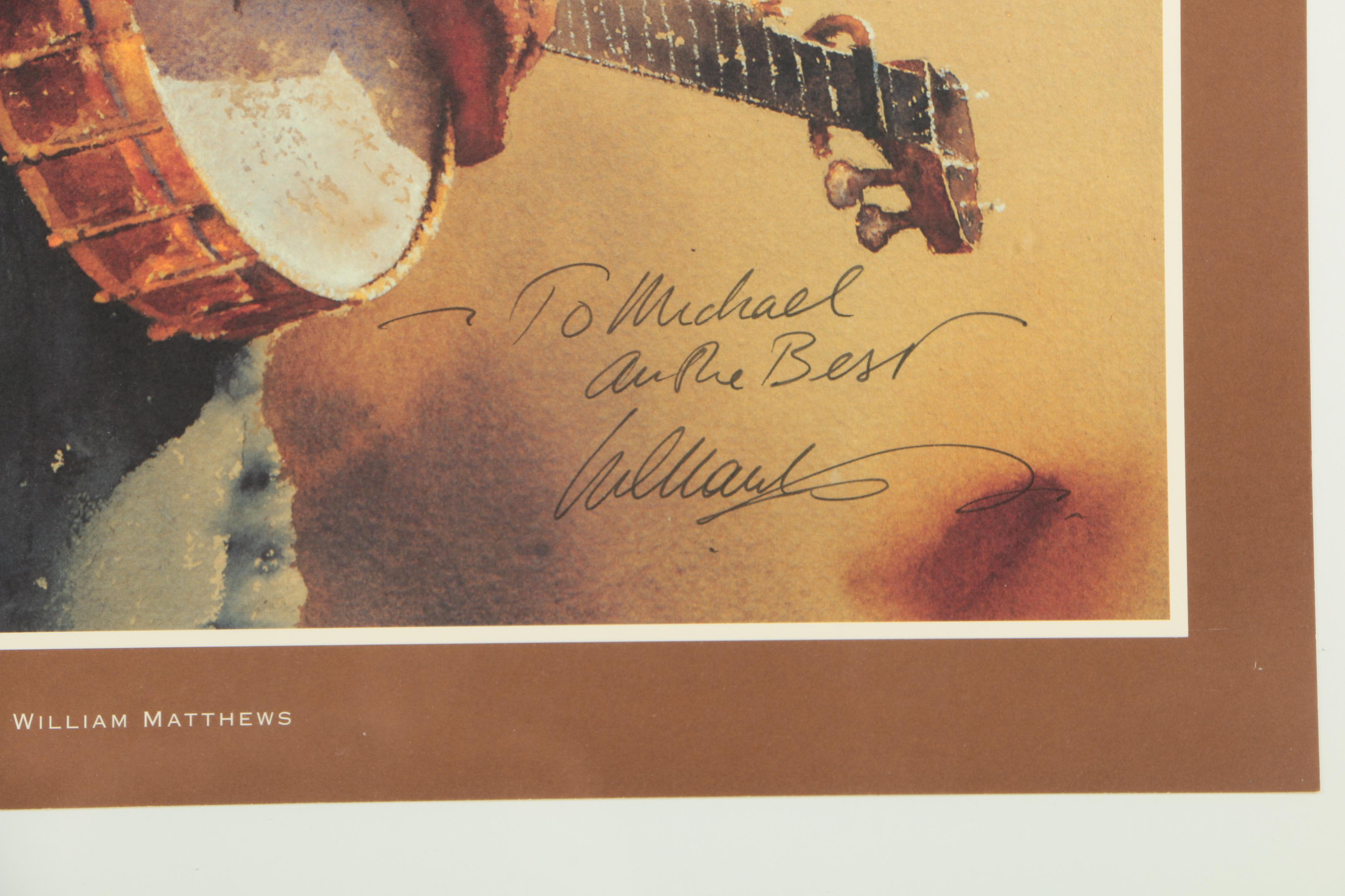 William Matthews Signed Poster "Telluride Bluegrass Festival"
