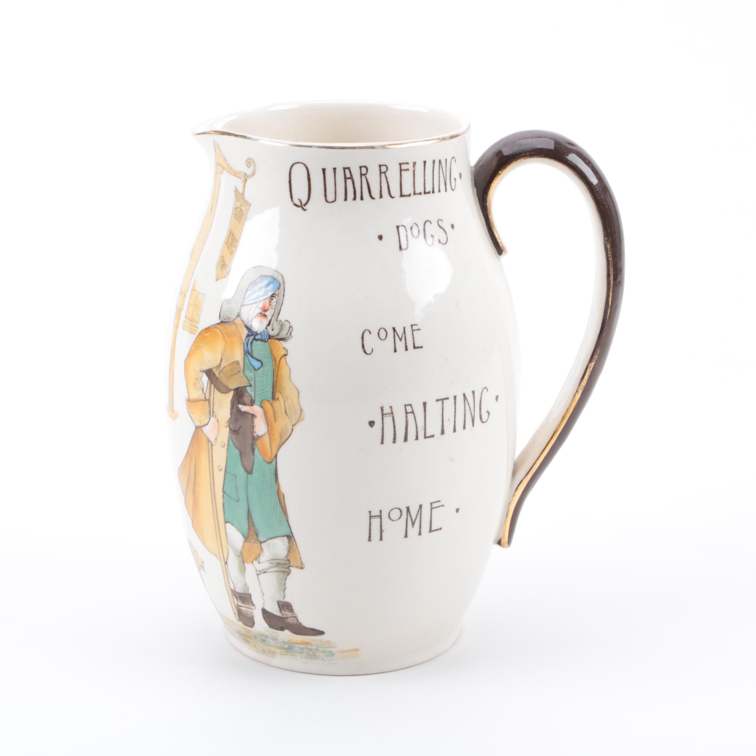Vintage Royal Doulton Porcelain Proverb Pitcher