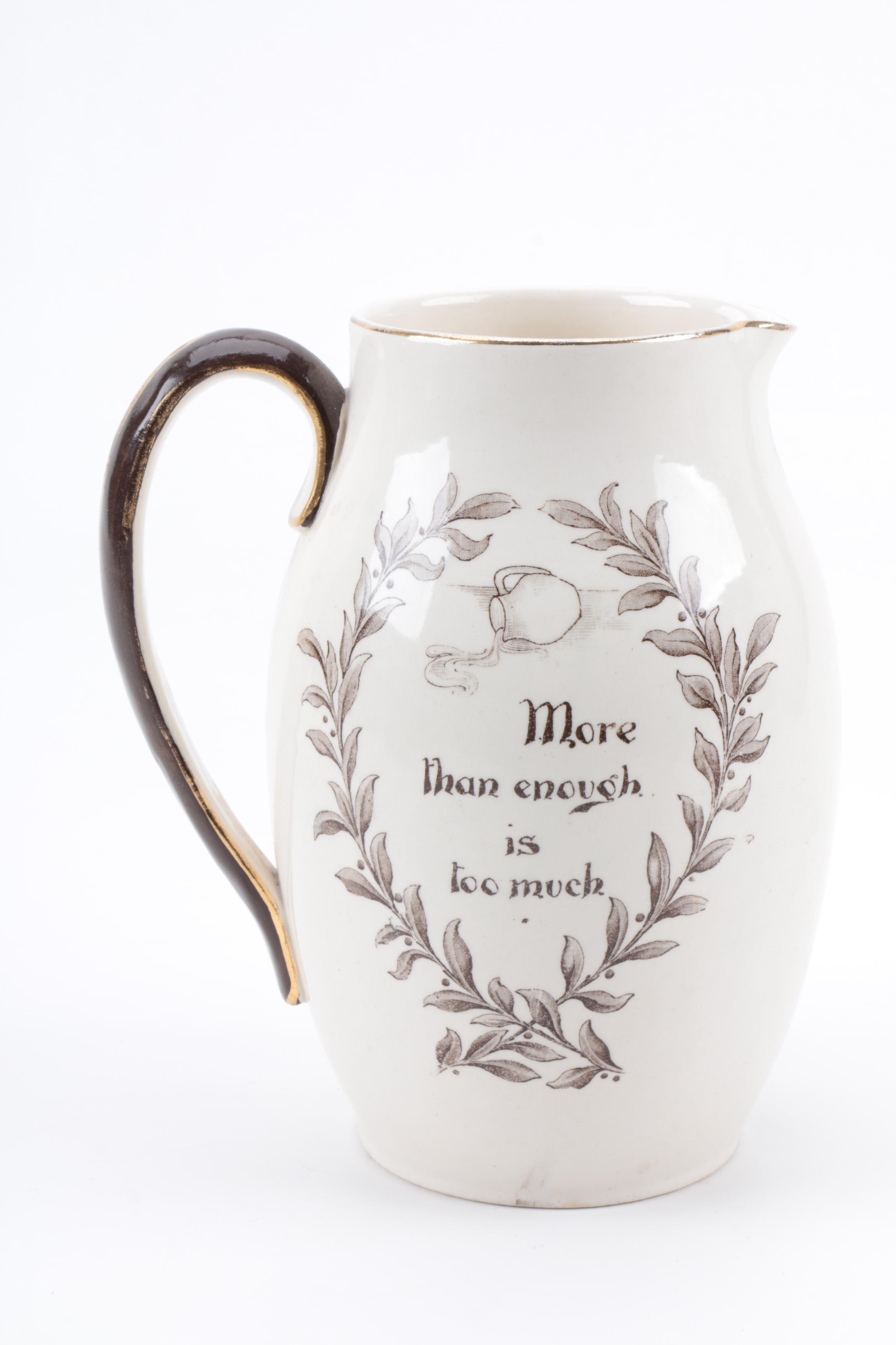 Vintage Royal Doulton Porcelain Proverb Pitcher