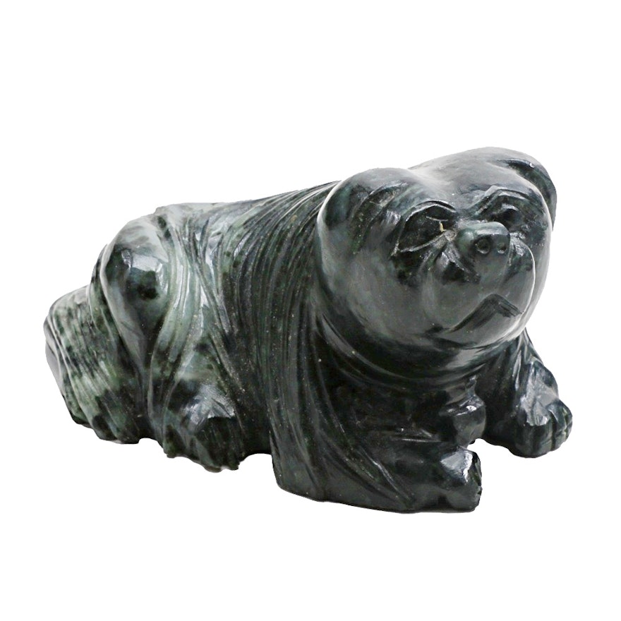 Hand Carved Nephrite Dog Figurine