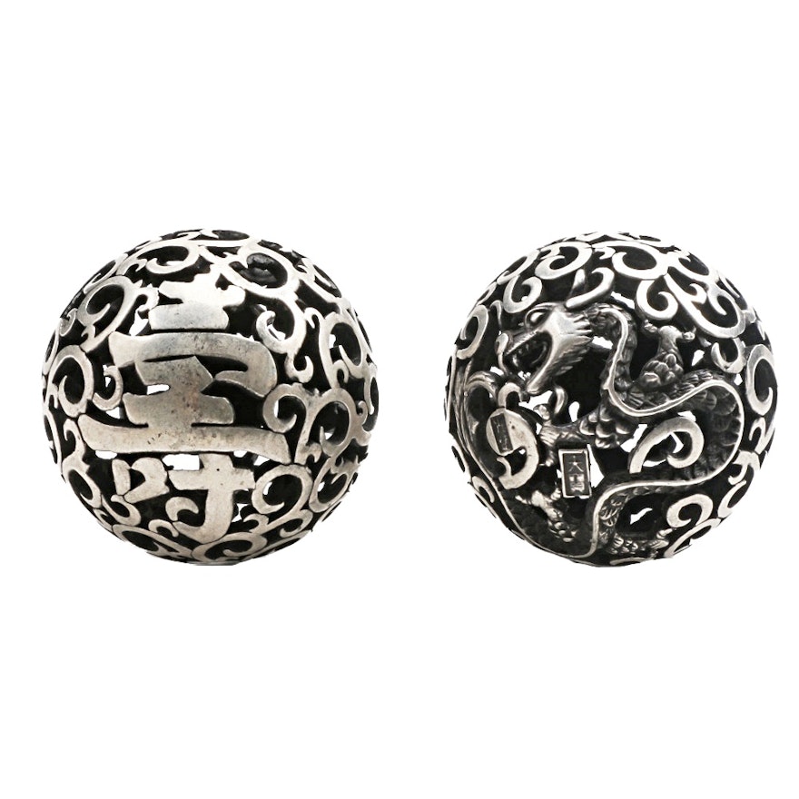 20th Century Chinese Pierced Spheres