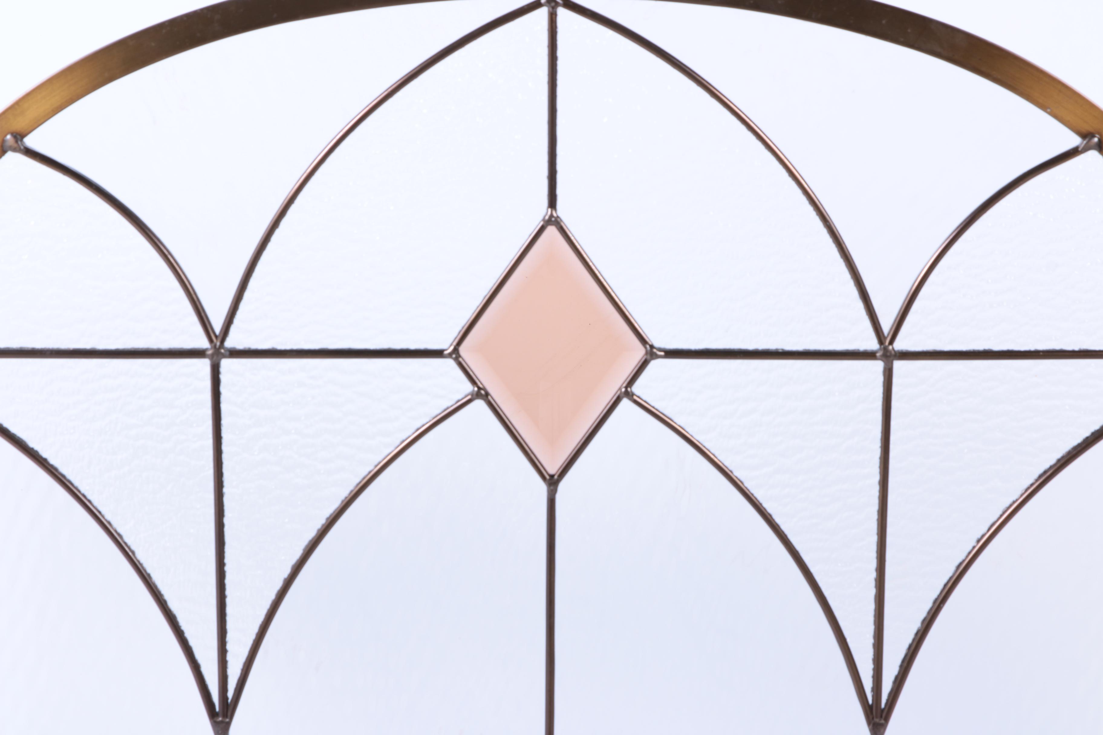 Stained Glass Fireplace Screen and Tools