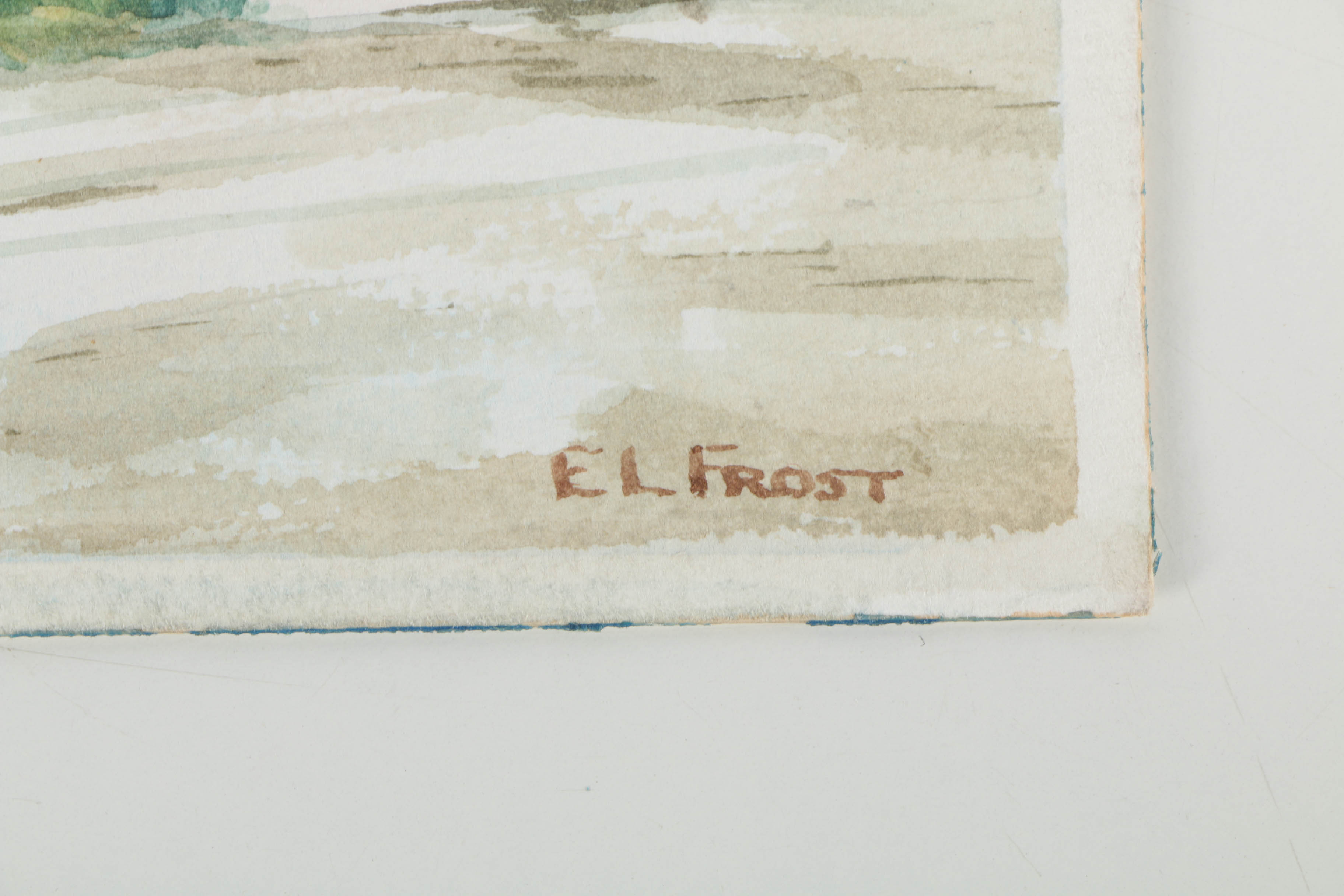 Collection of E. L. Frost Watercolor Paintings on Paper