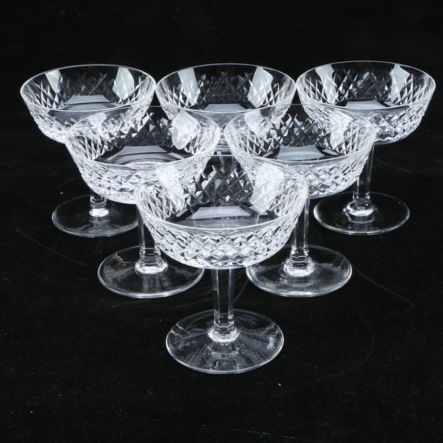 Waterford Crystal "Alana" Crystal Champagne Coupes