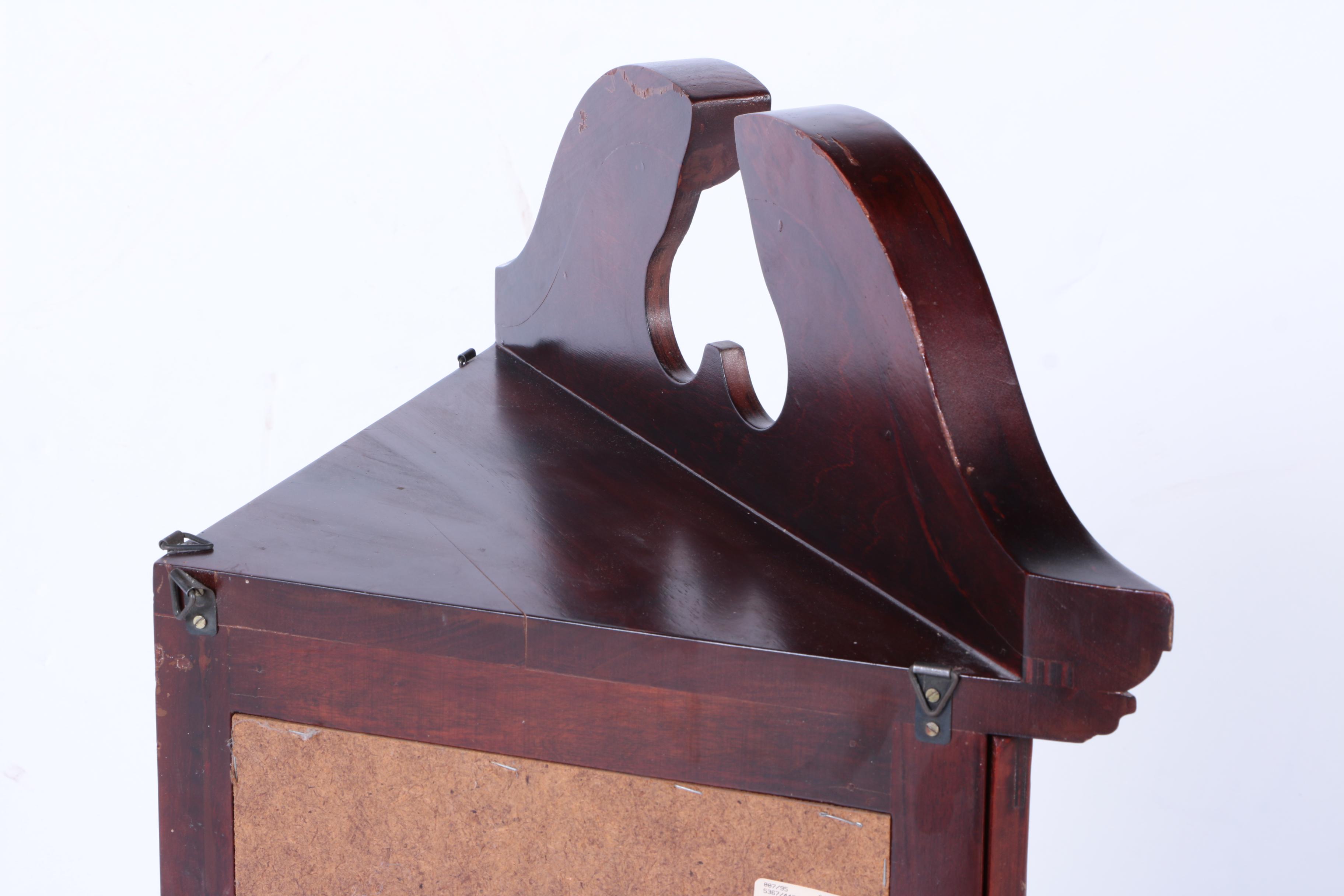 Federal Style Cherry Wall Mounted Corner Curio Cabinet