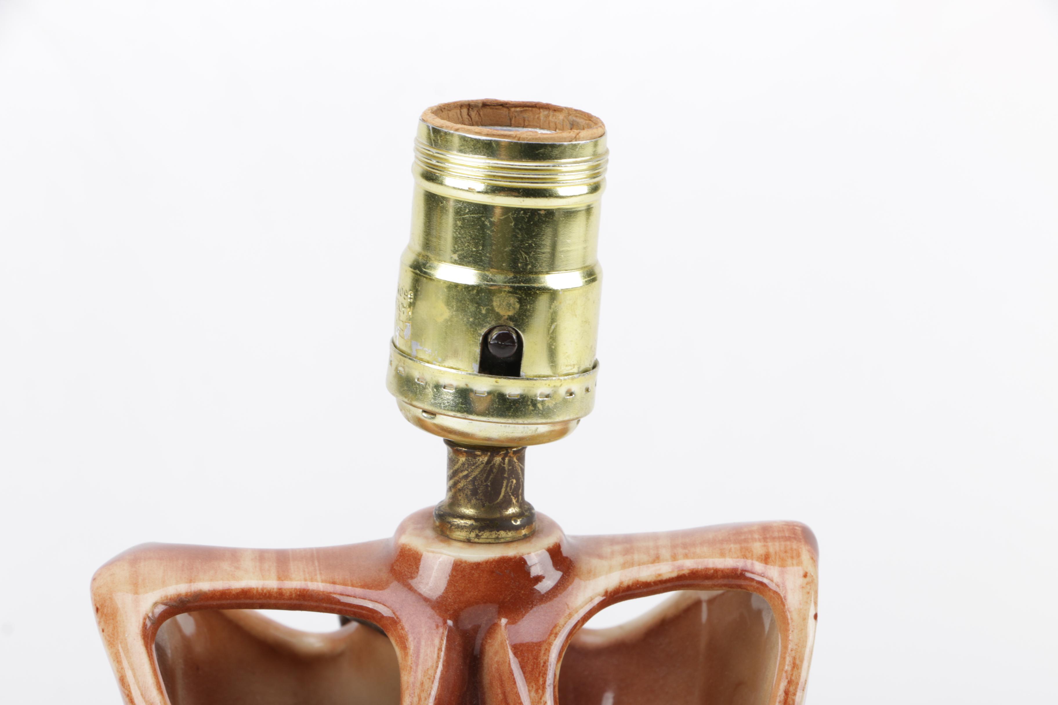 Vintage McCoy Ceramic Boots Table Lamp