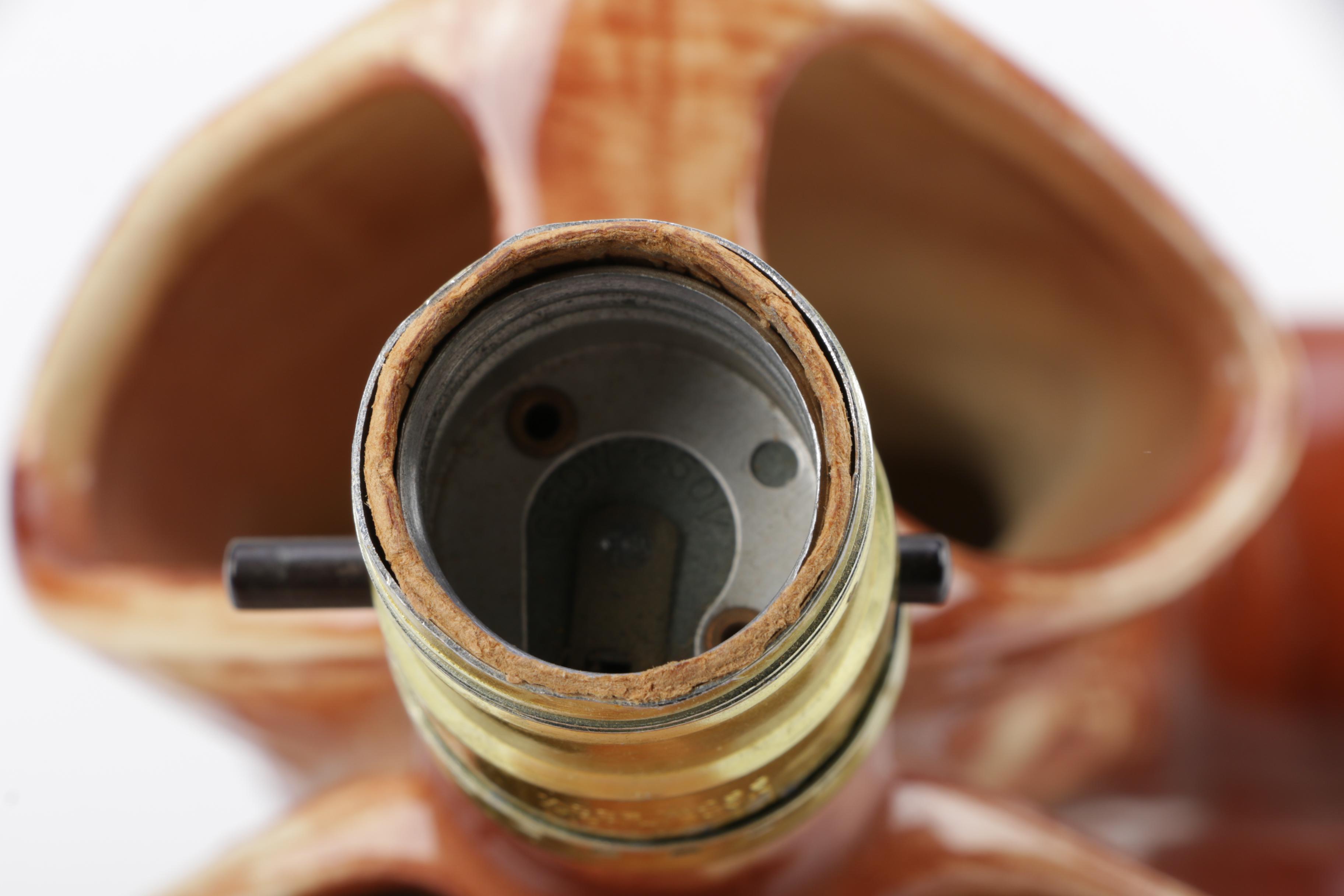 Vintage McCoy Ceramic Boots Table Lamp