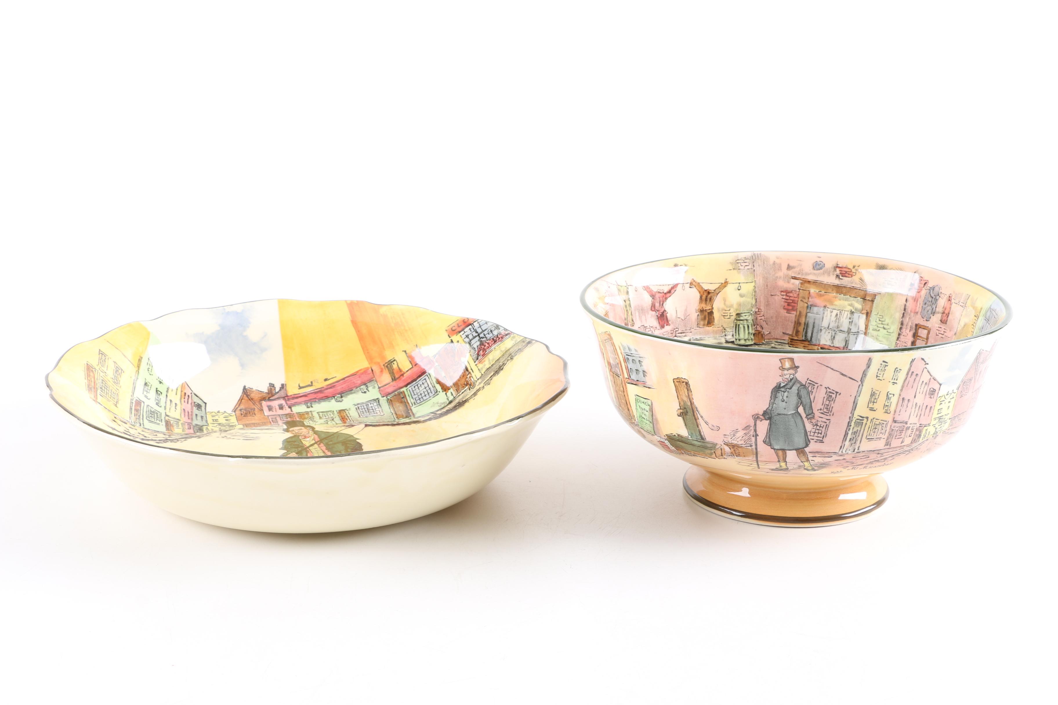 Royal Doulton " Dickens-Ware" Plates and Bowls