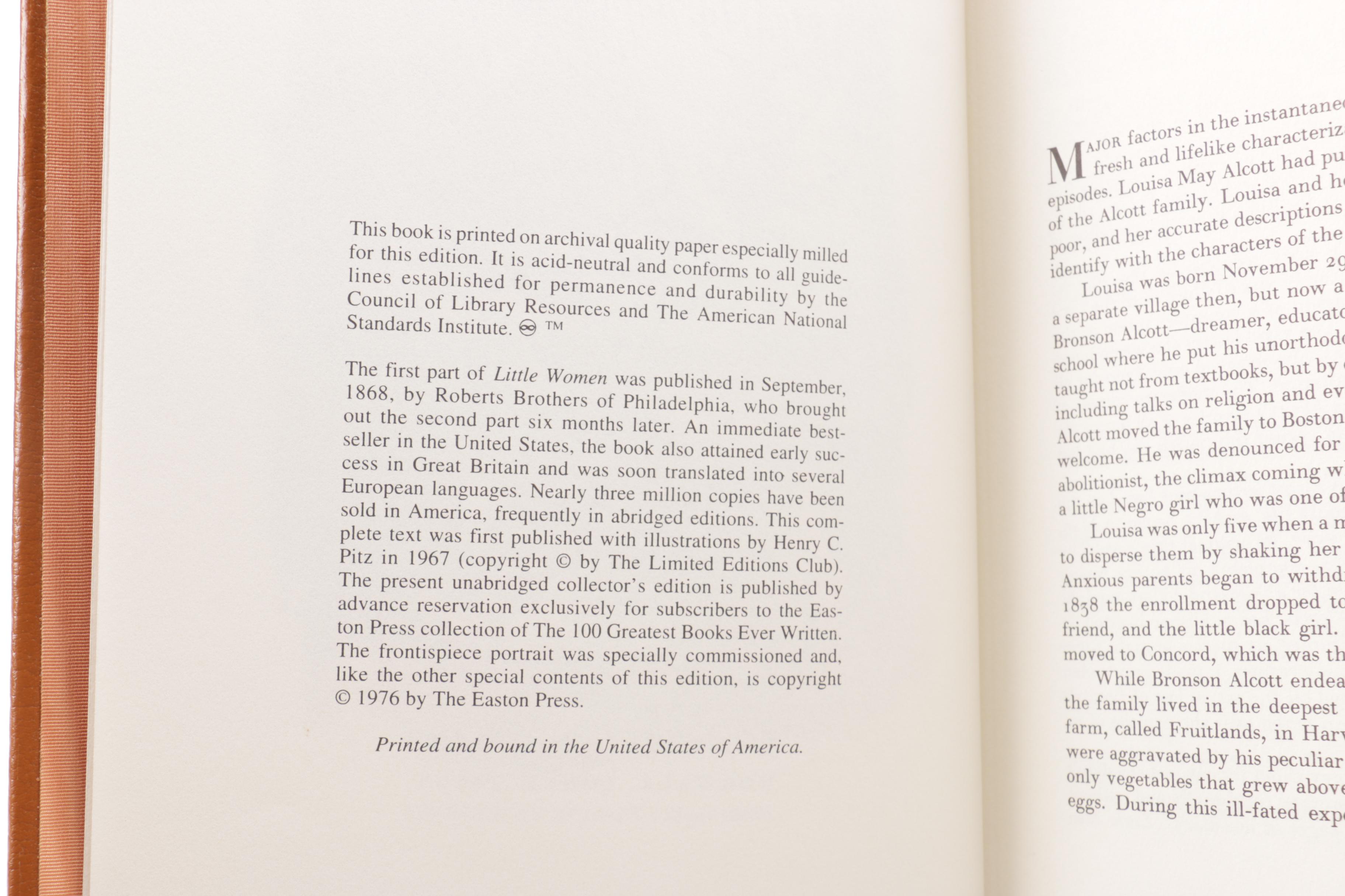 Easton Press Edition Novels from the "100 Greatest Books Ever Written" Series