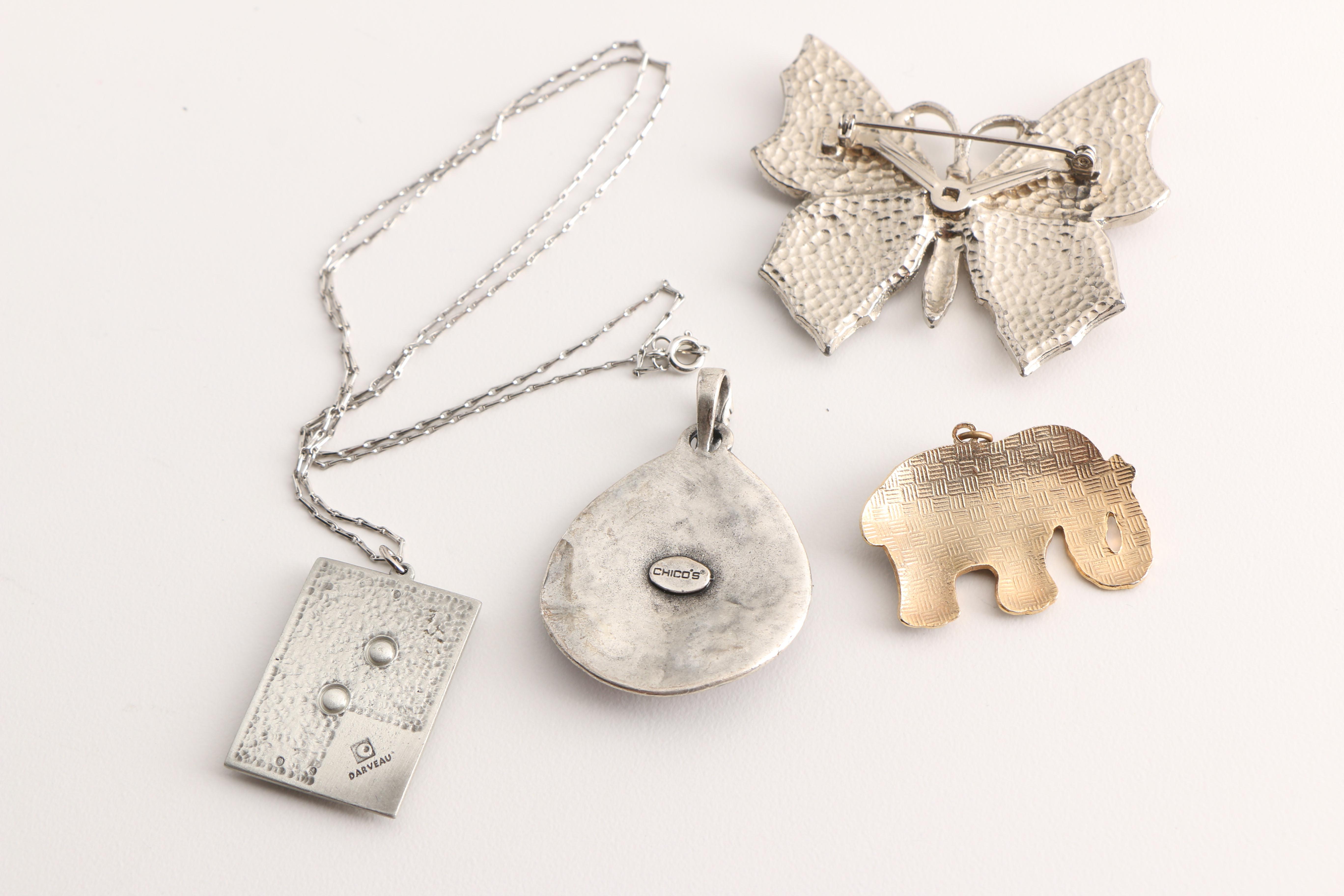 Assorted Costume Jewelry Including Chinese Lacquer and Red Jasper