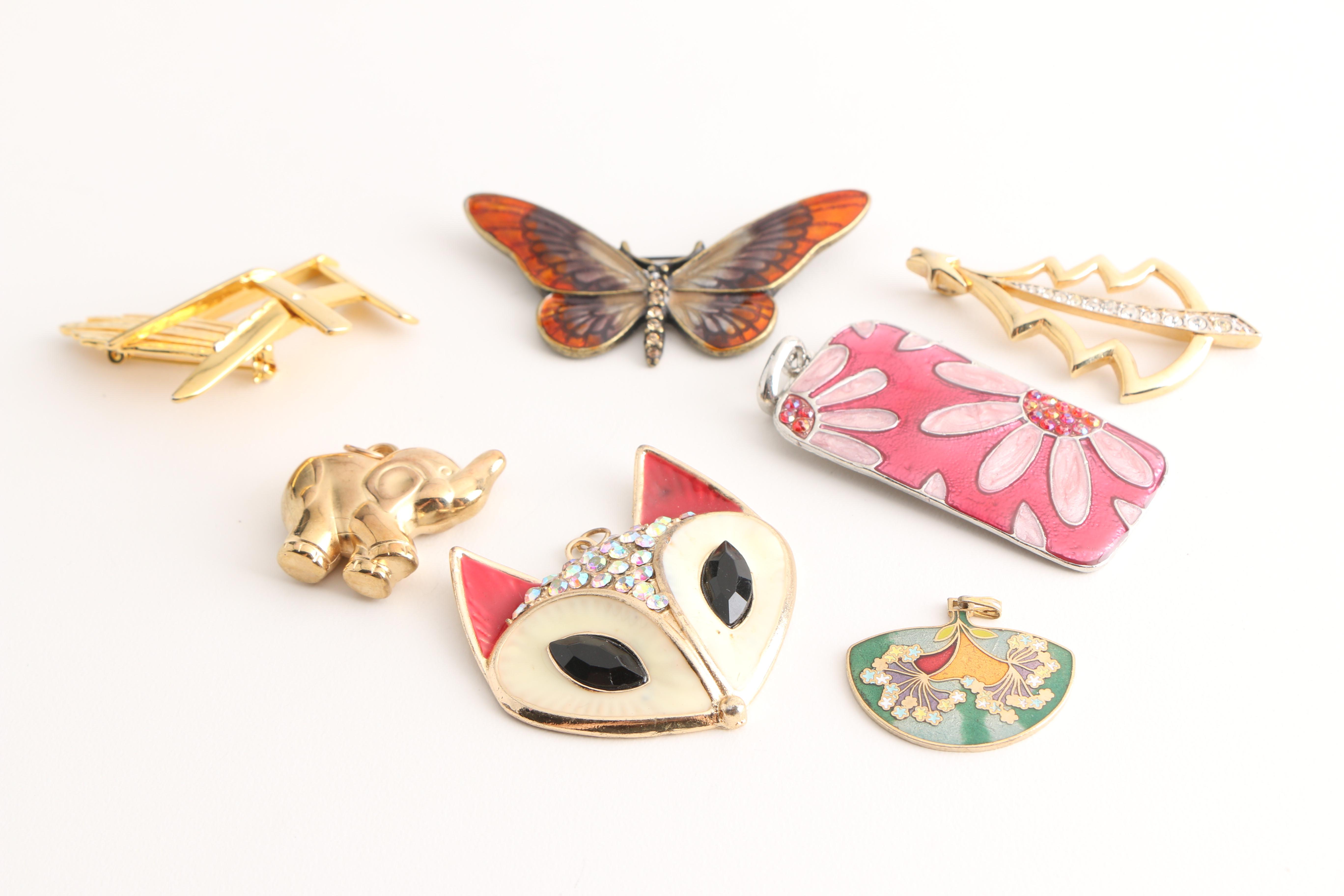 Assorted Costume Jewelry Including Chinese Lacquer and Red Jasper