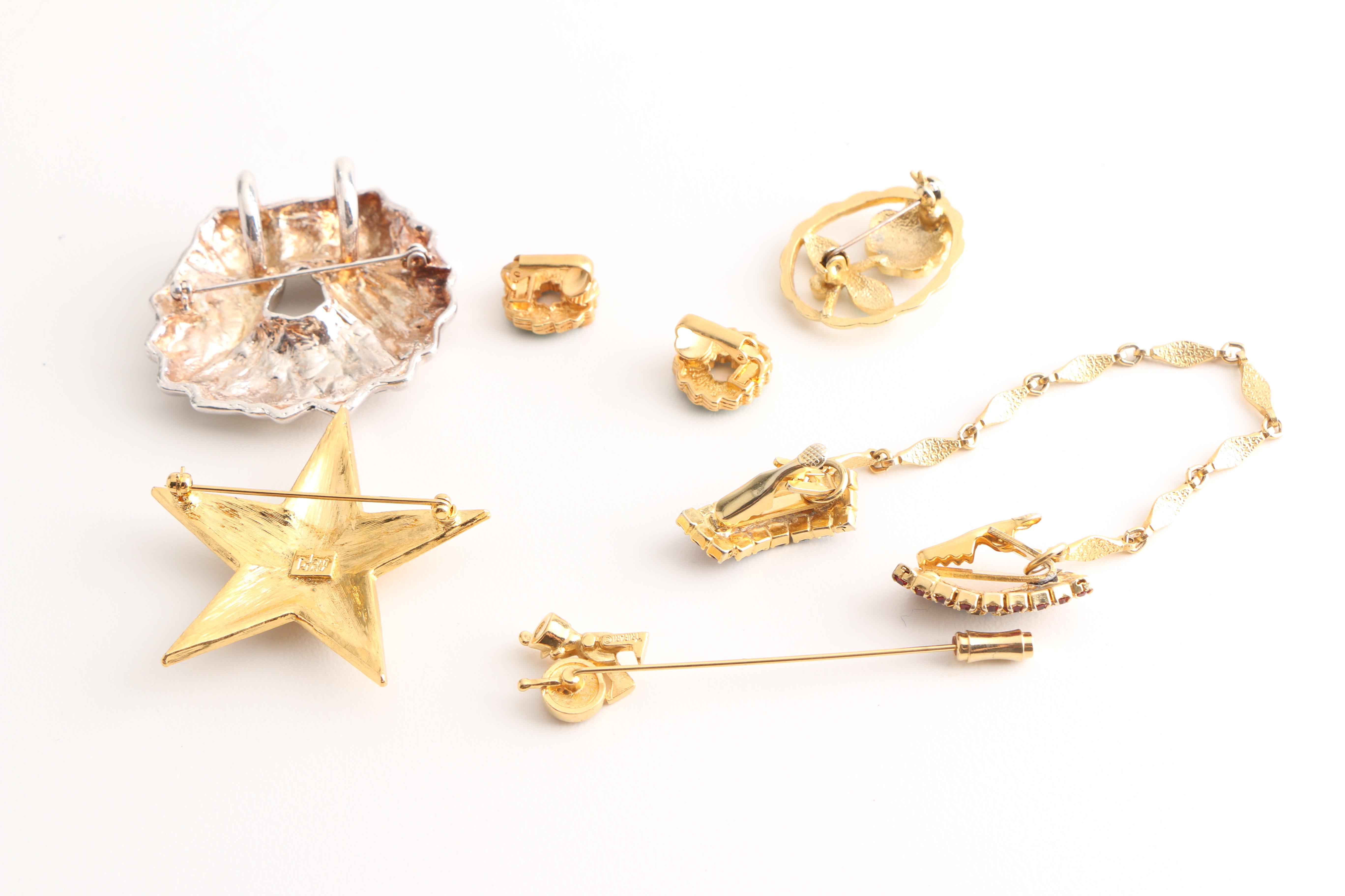 Assorted Costume Jewelry Including Chinese Lacquer and Red Jasper