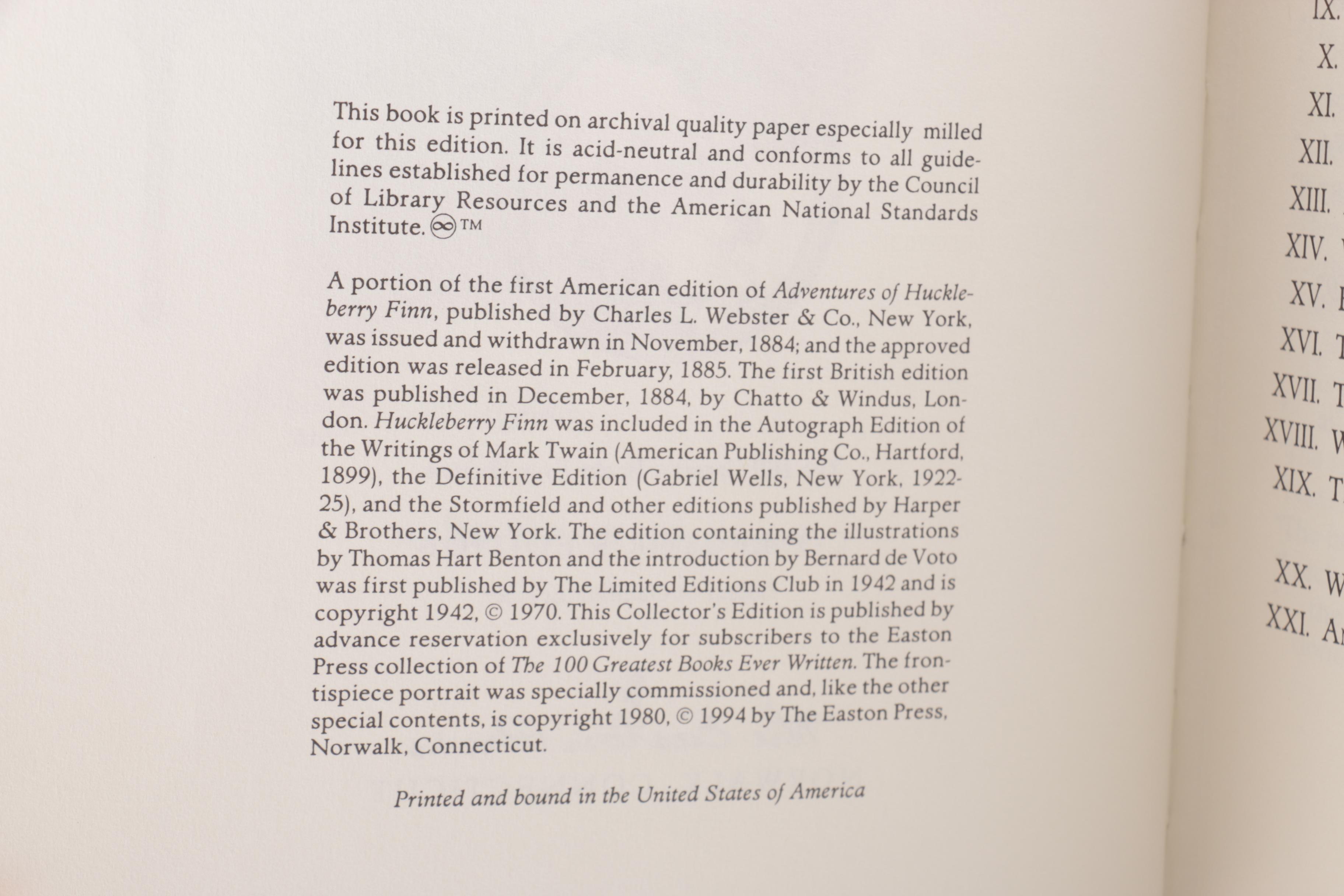 Easton Press Edition Novels from the "100 Greatest Books Ever Written" Series