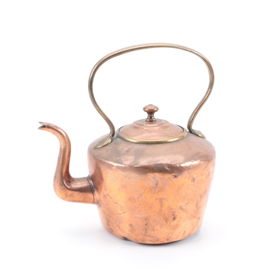 Brass & Copper Tea Kettle