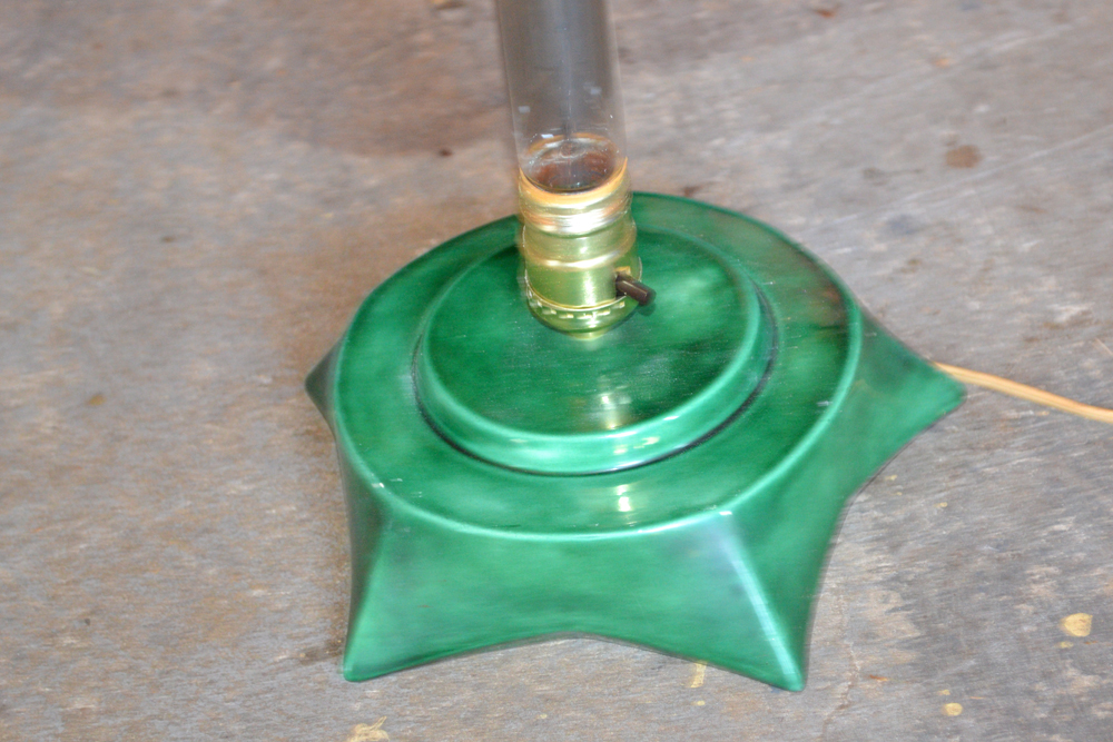 Vintage Lighted Green Ceramic Christmas Tree