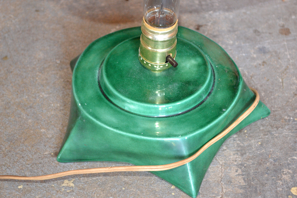 Vintage Lighted Green Ceramic Christmas Tree