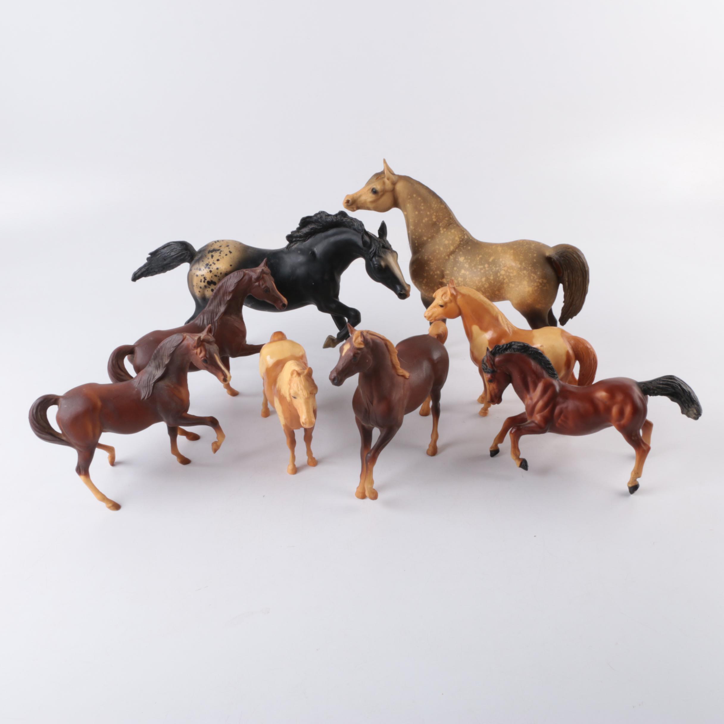 Collection of Plastic Toy Horses