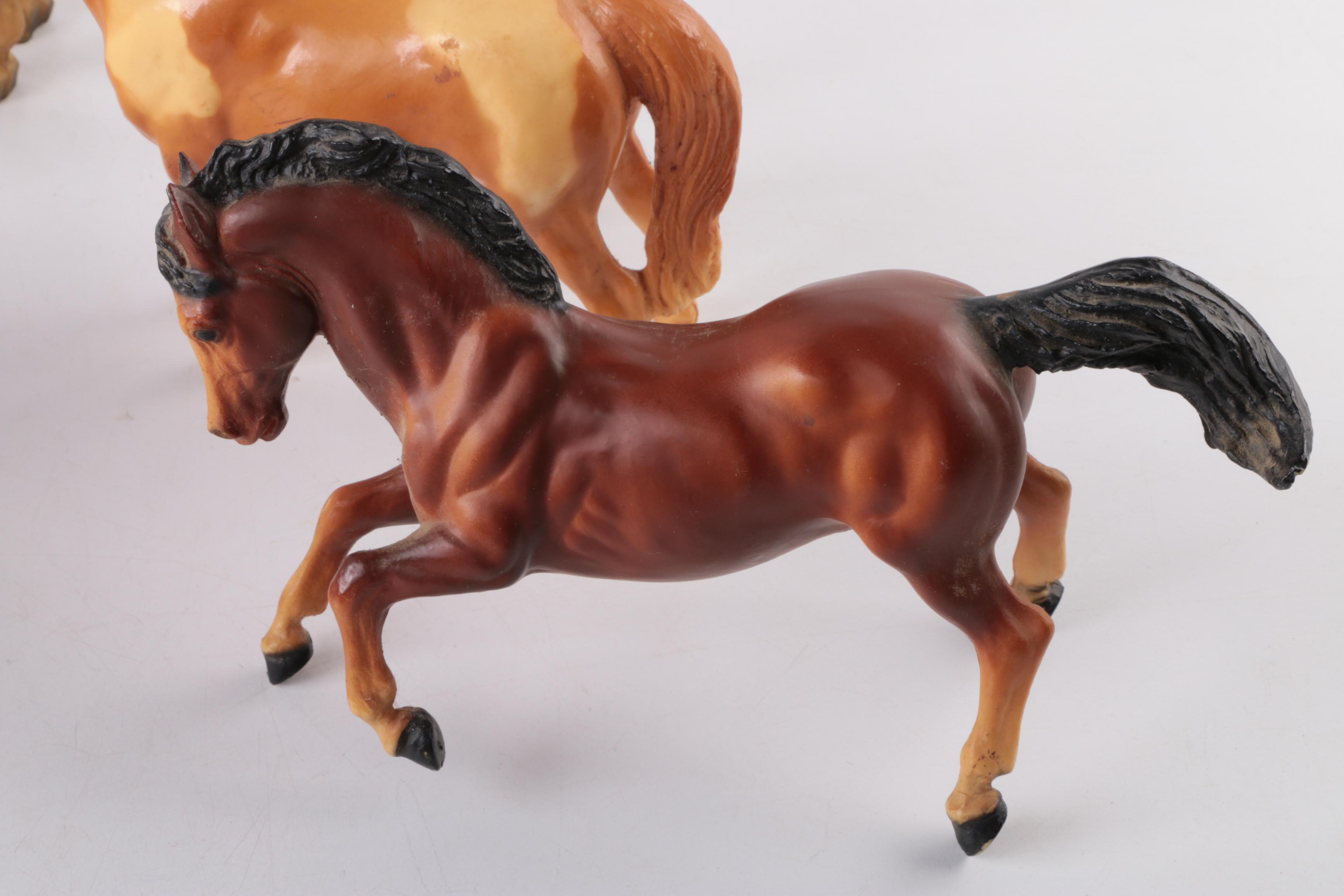 Collection of Plastic Toy Horses
