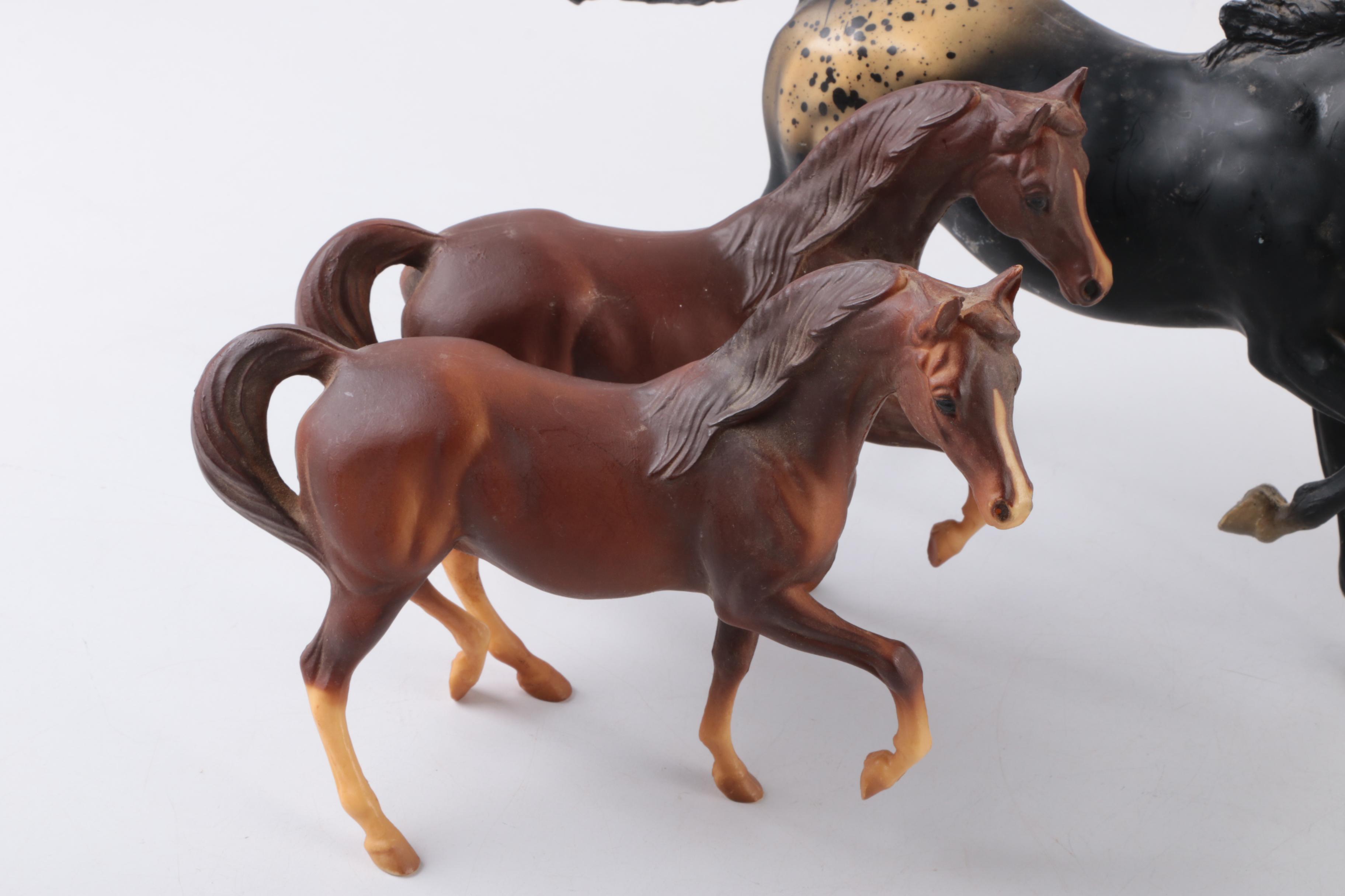 Collection of Plastic Toy Horses