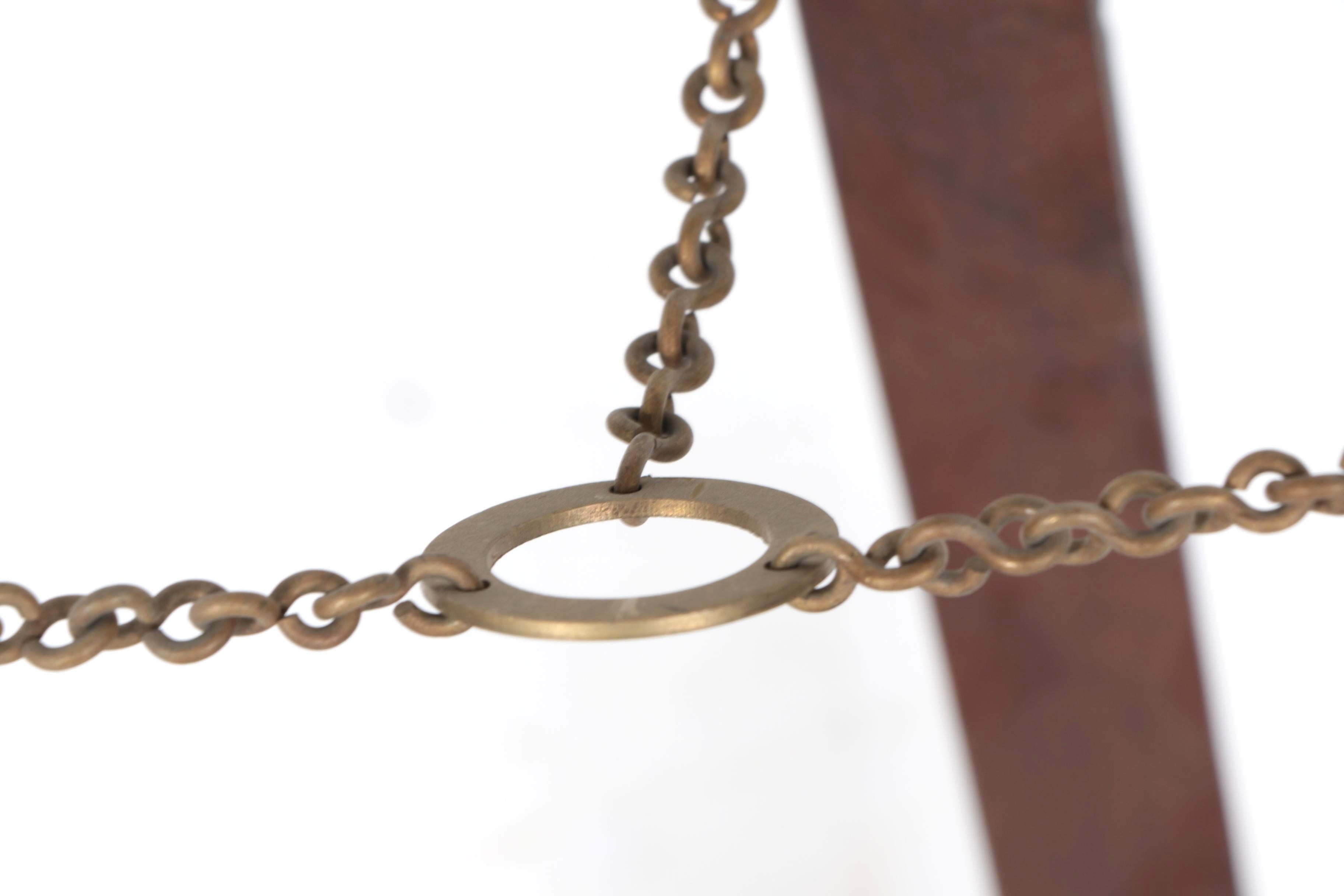 Vintage Wood and Brass Tripod