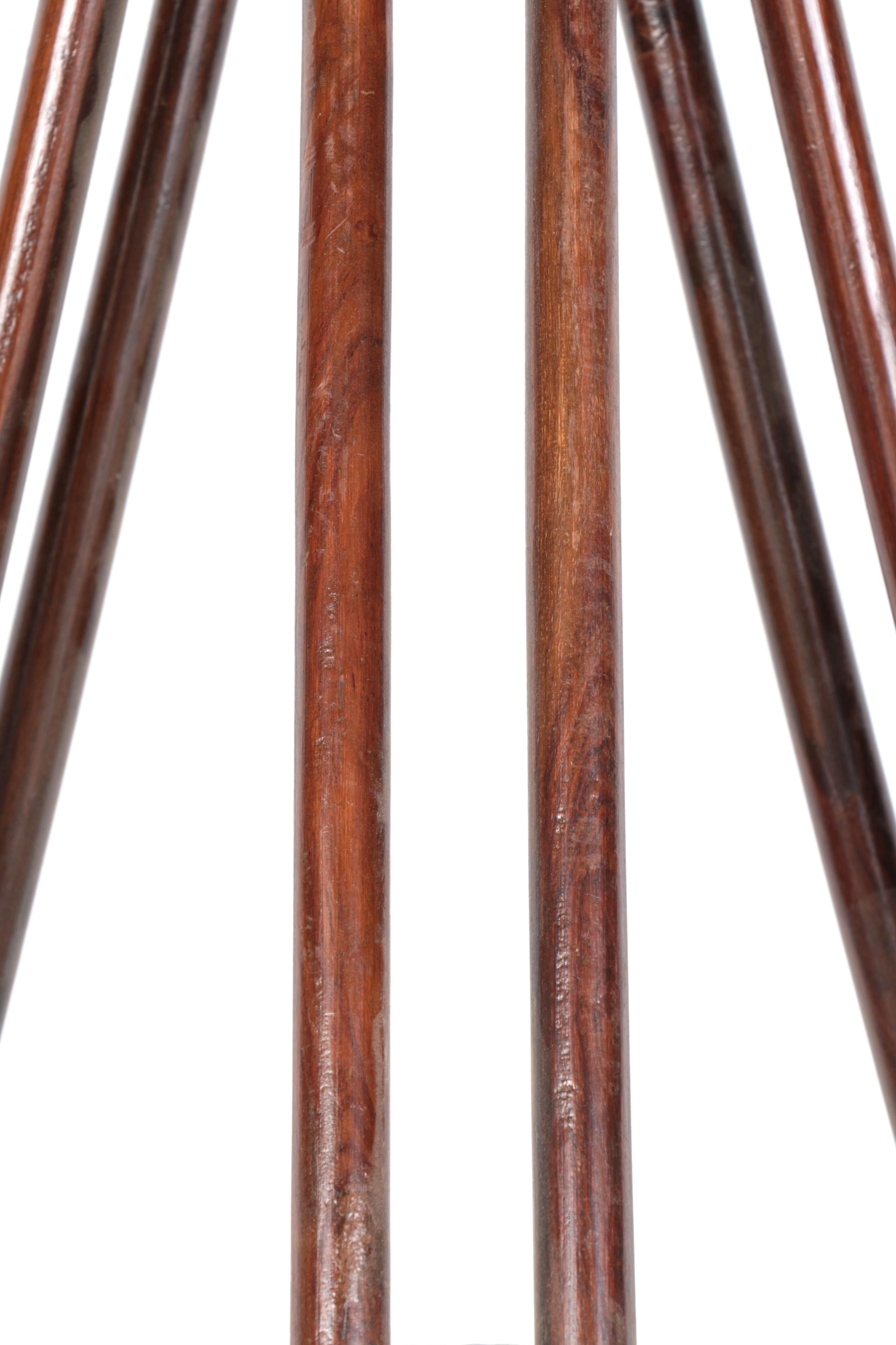 Vintage Wood and Brass Tripod