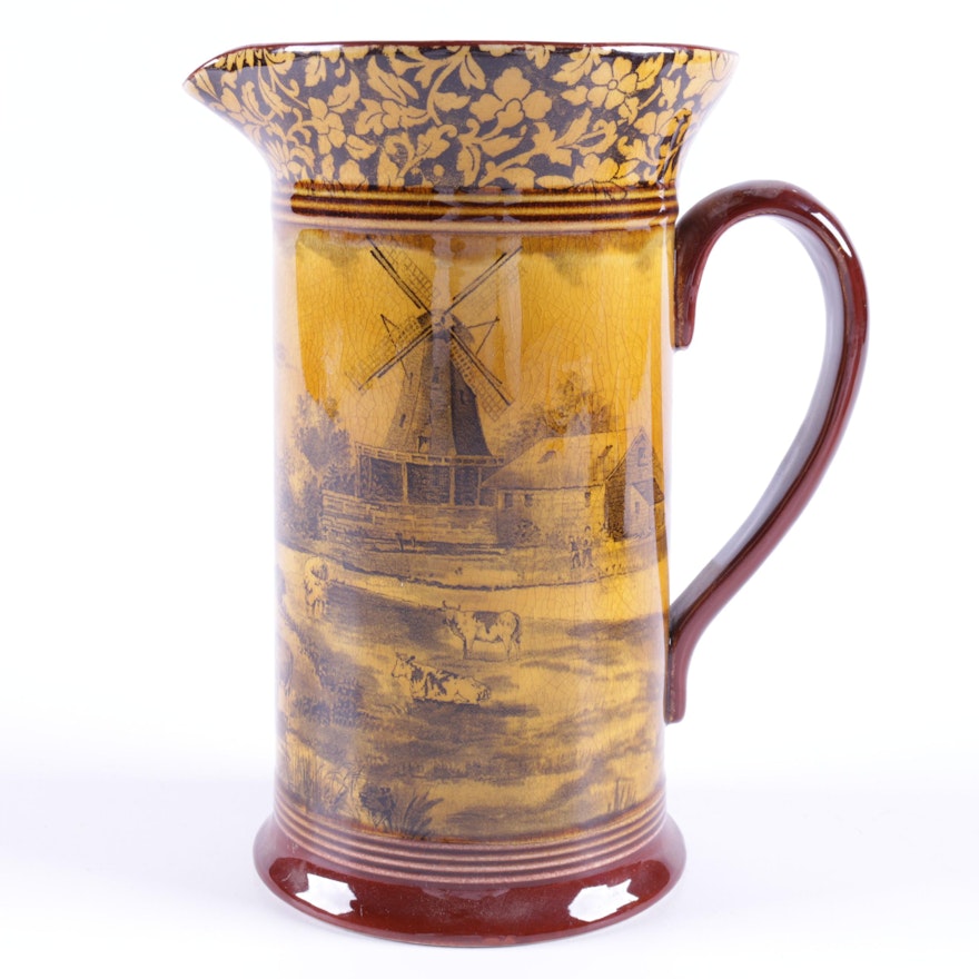 Early 20th Century Royal Doulton Earthenware Pitcher