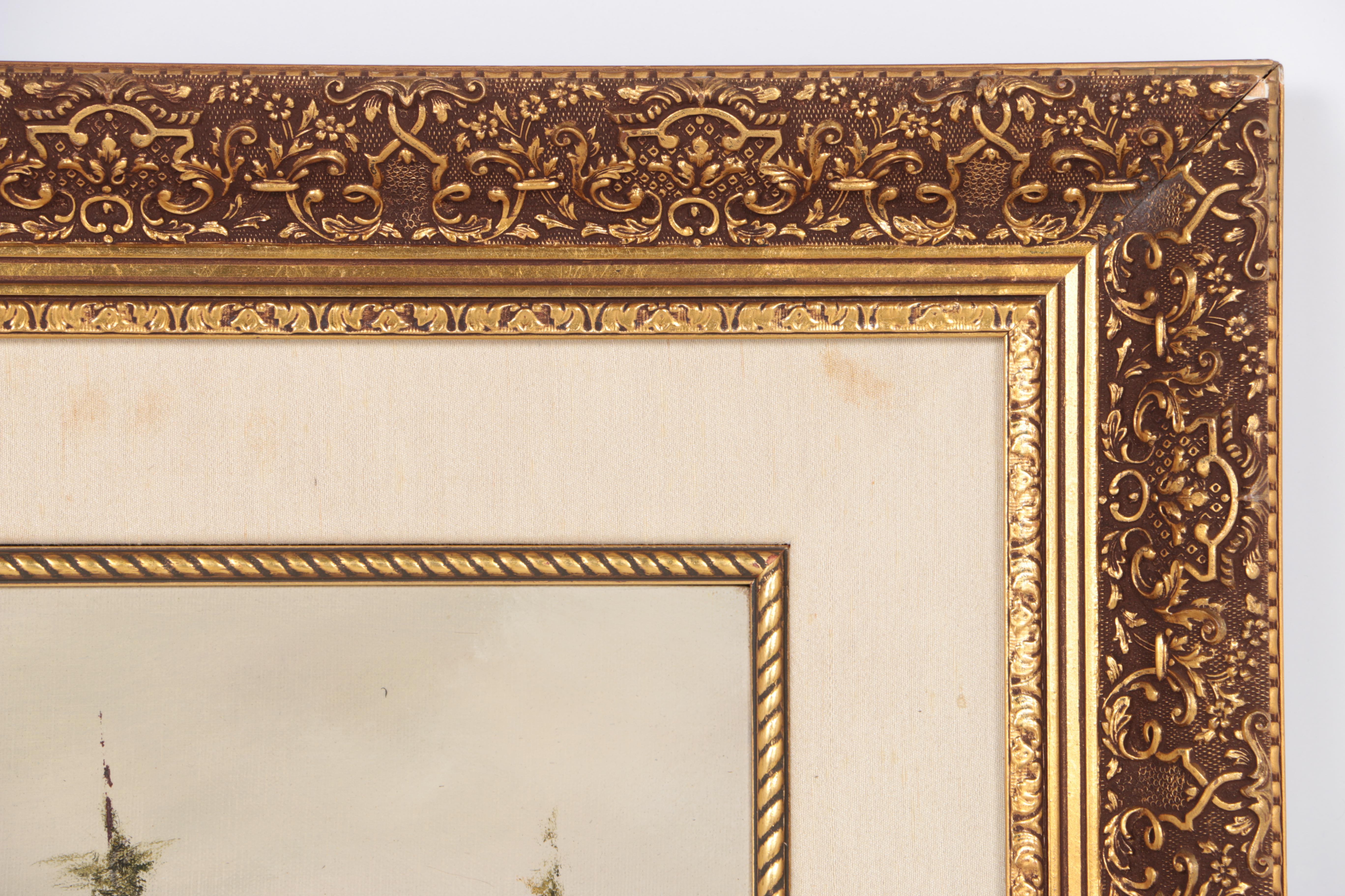 Istvan Porubszky Oil Painting on Canvas of Late Autumn Wilderness Landscape