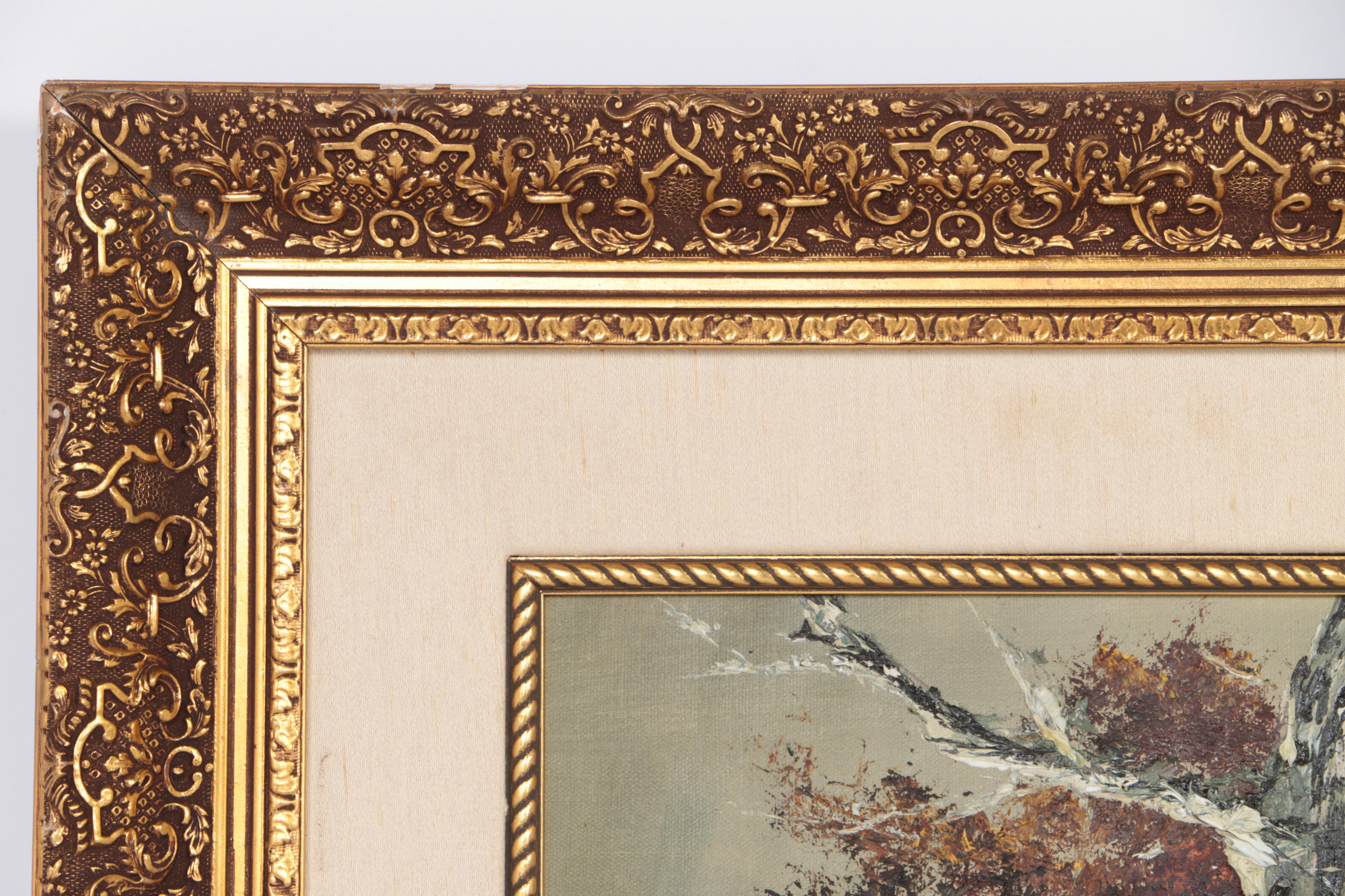 Istvan Porubszky Oil Painting on Canvas of Late Autumn Wilderness Landscape