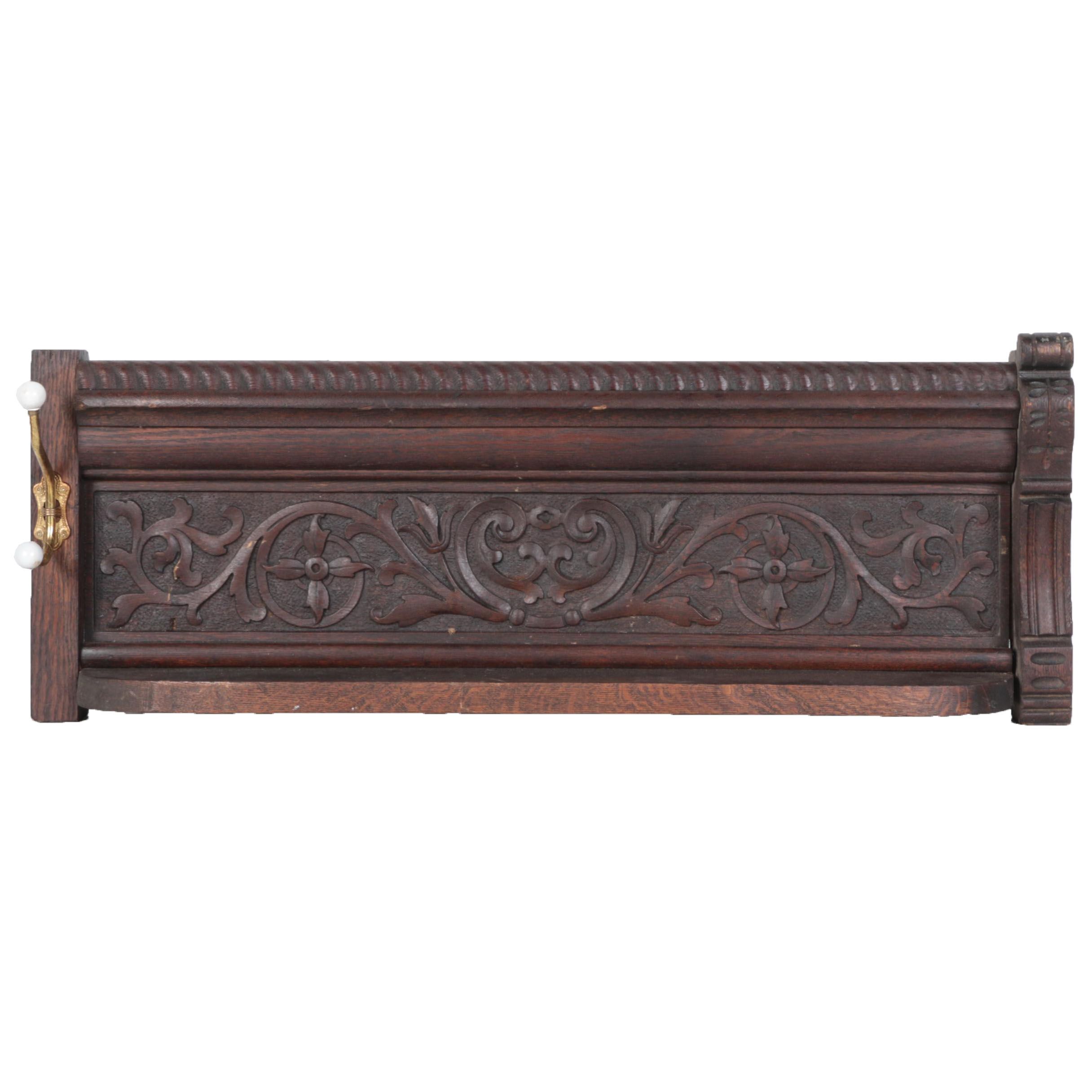 Wood Panel with Coat Hook