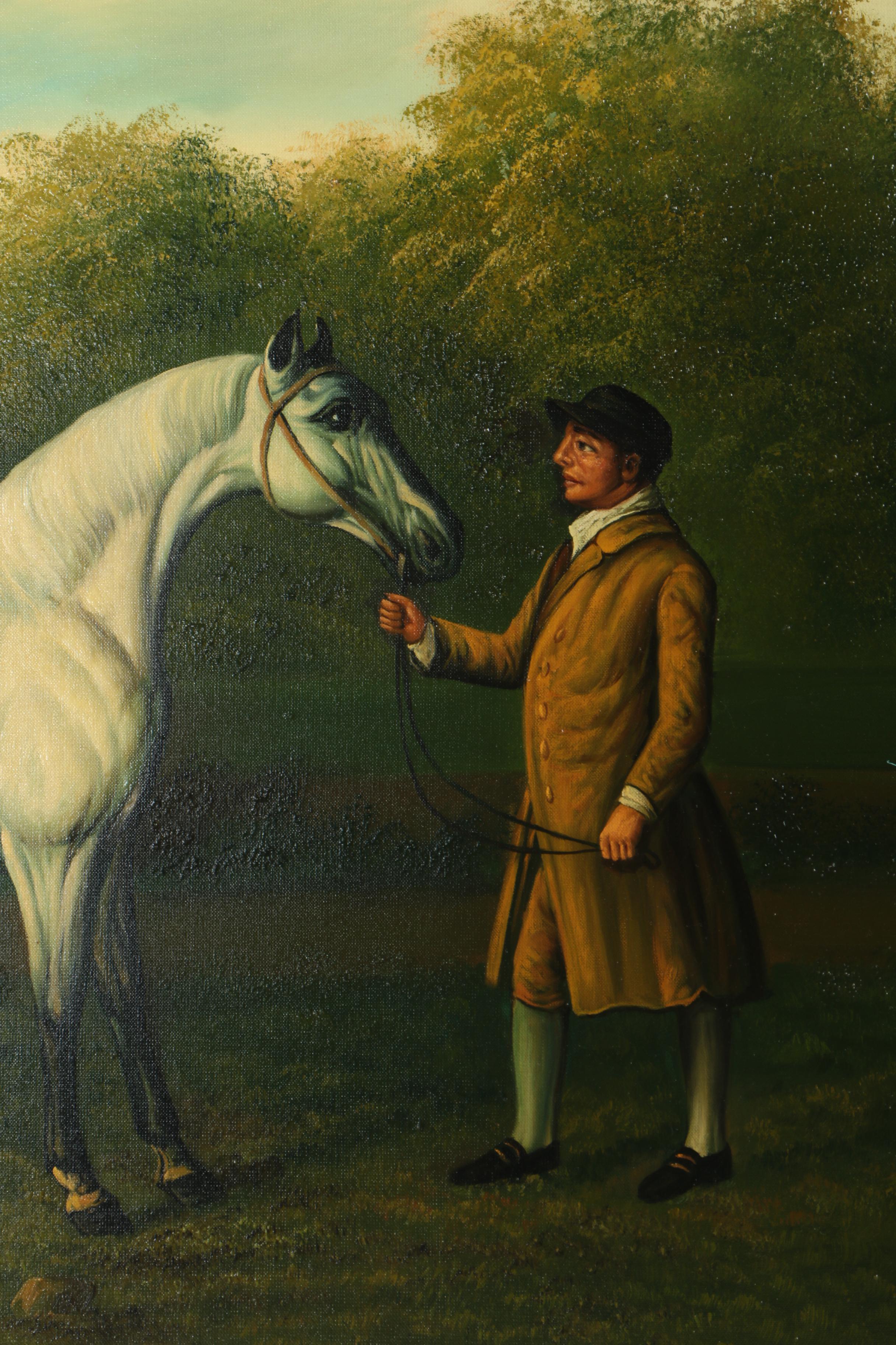 Oil Painting After George Stubbs' "Gimcrack"
