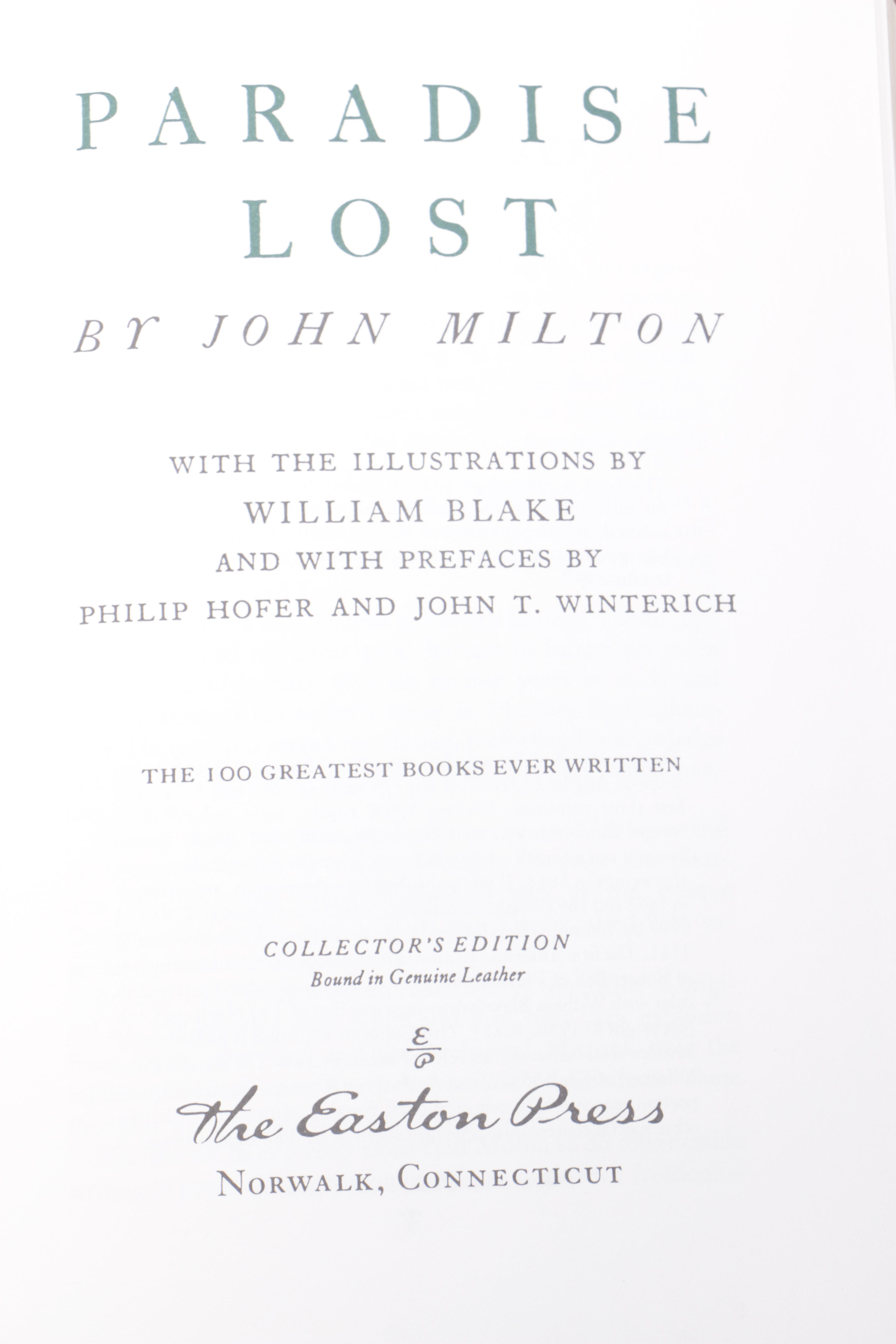 Easton Press Edition Novels from the "100 Greatest Books Ever Written" Series