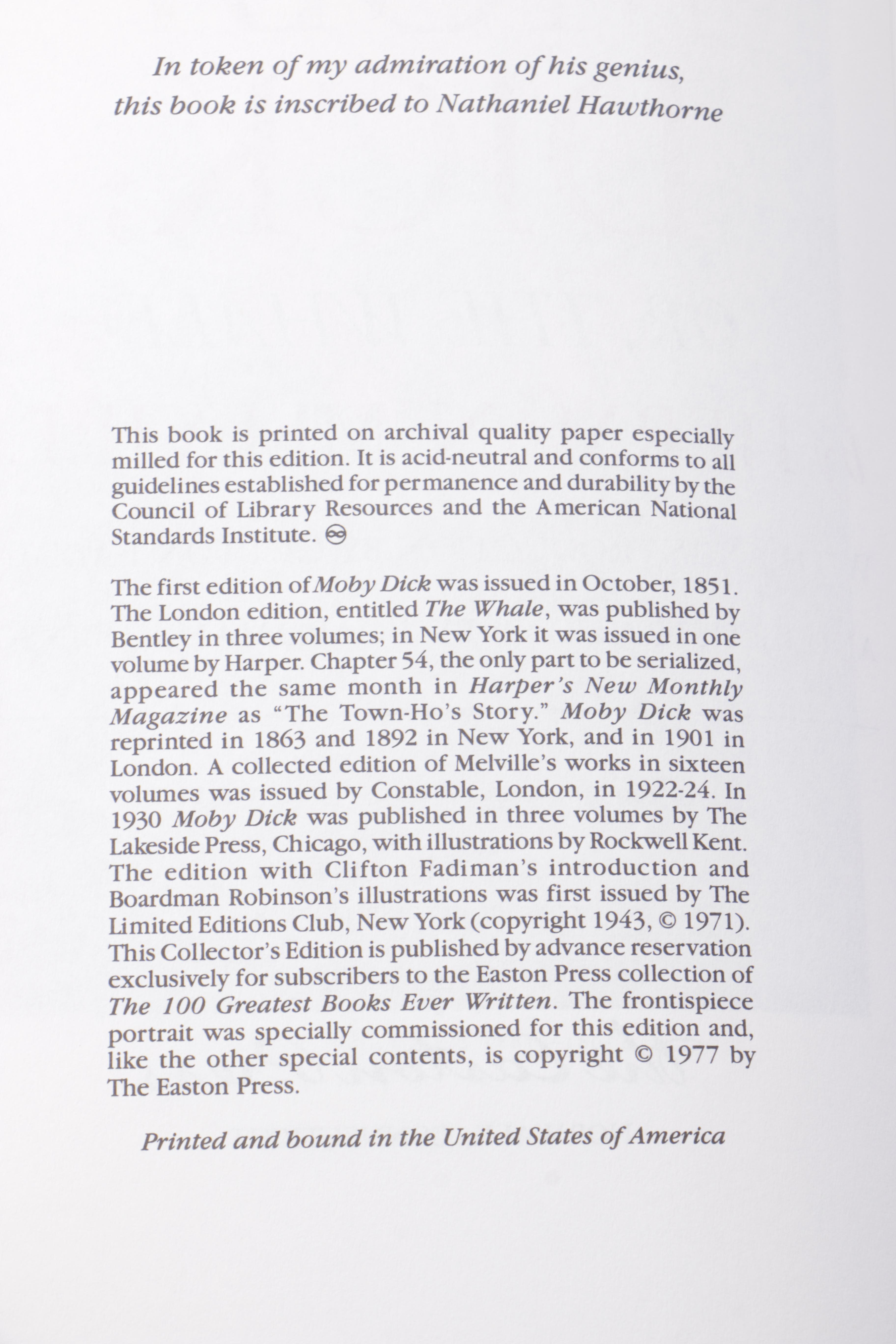 Easton Press Edition Novels from the "100 Greatest Books Ever Written" Series