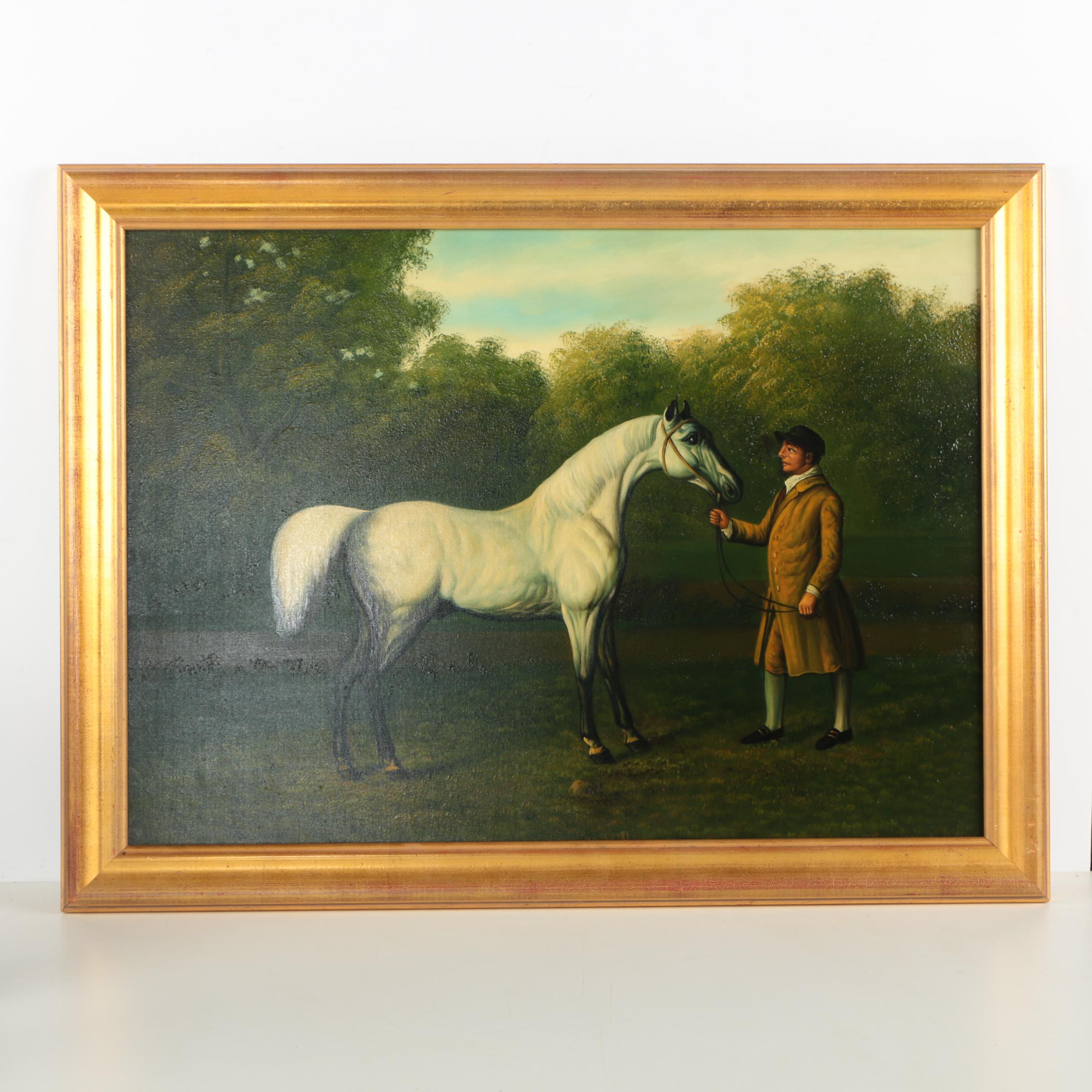 Oil Painting After George Stubbs' "Gimcrack"