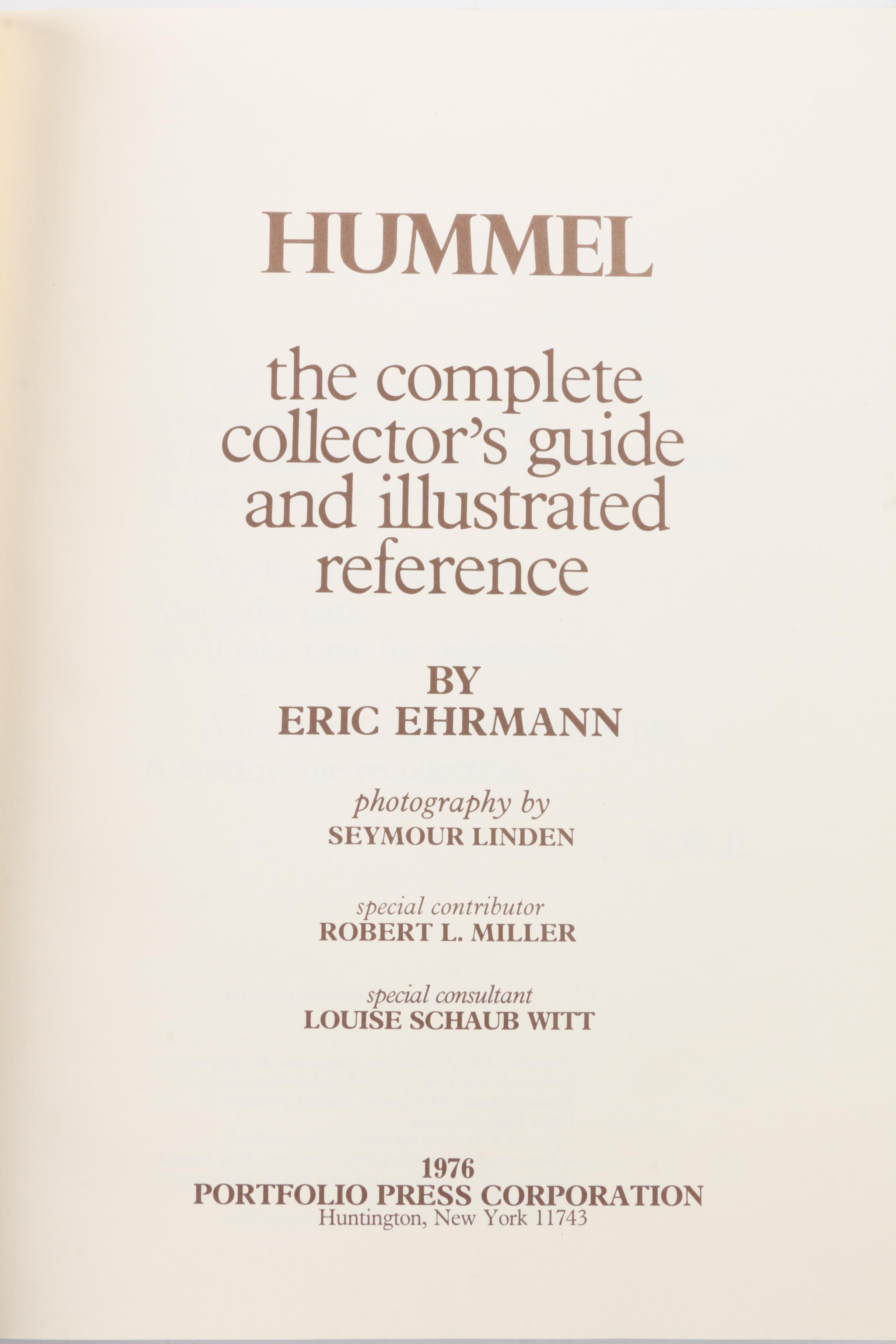 1976 Second Printing of "Hummel: The Complete Collector's Guide"