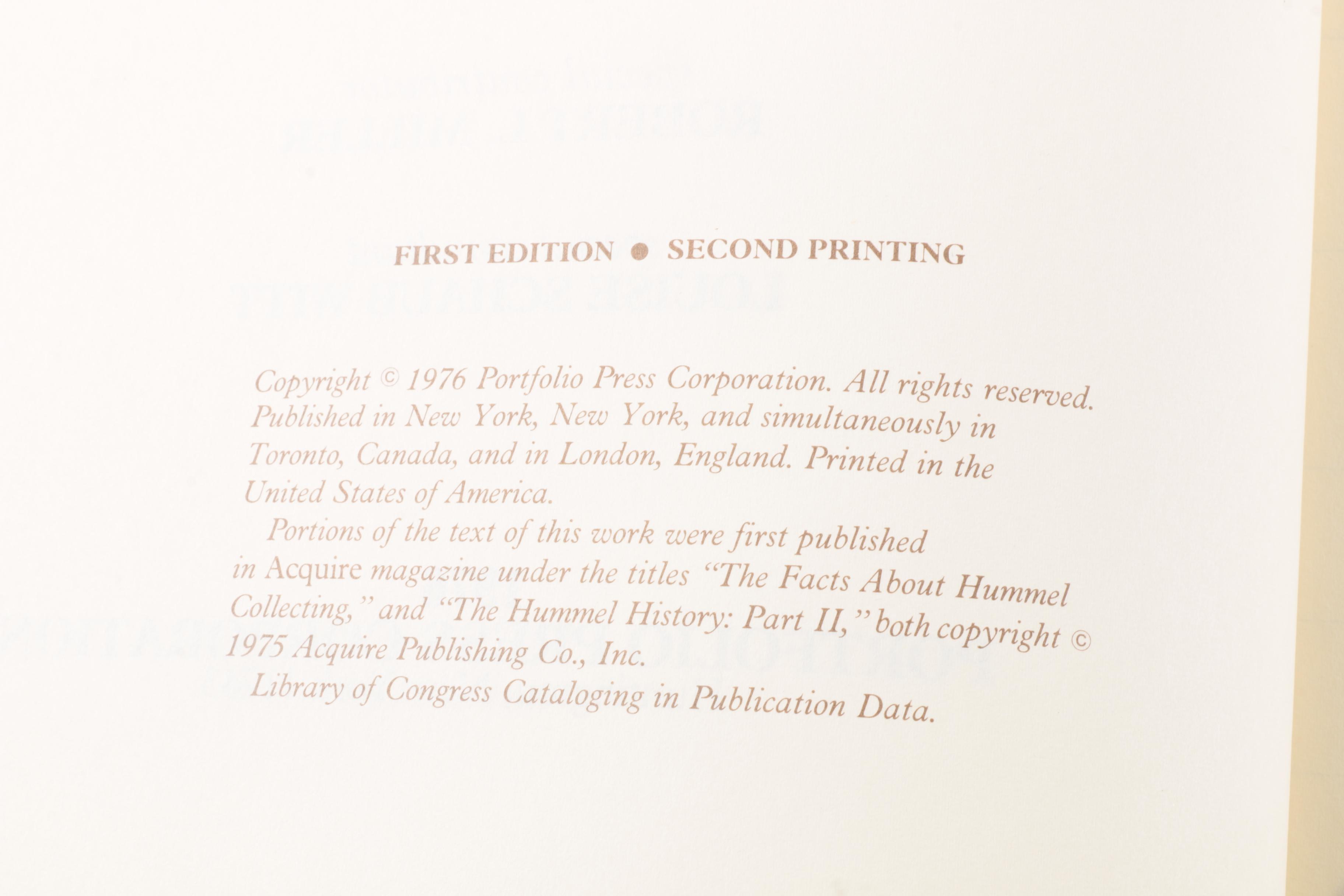 1976 Second Printing of "Hummel: The Complete Collector's Guide"
