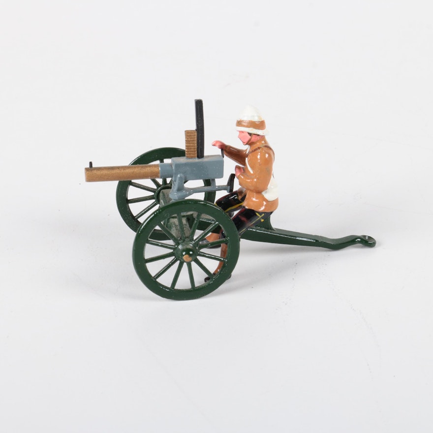 Gunner Artillery Soldier with Maxim Machine Gun