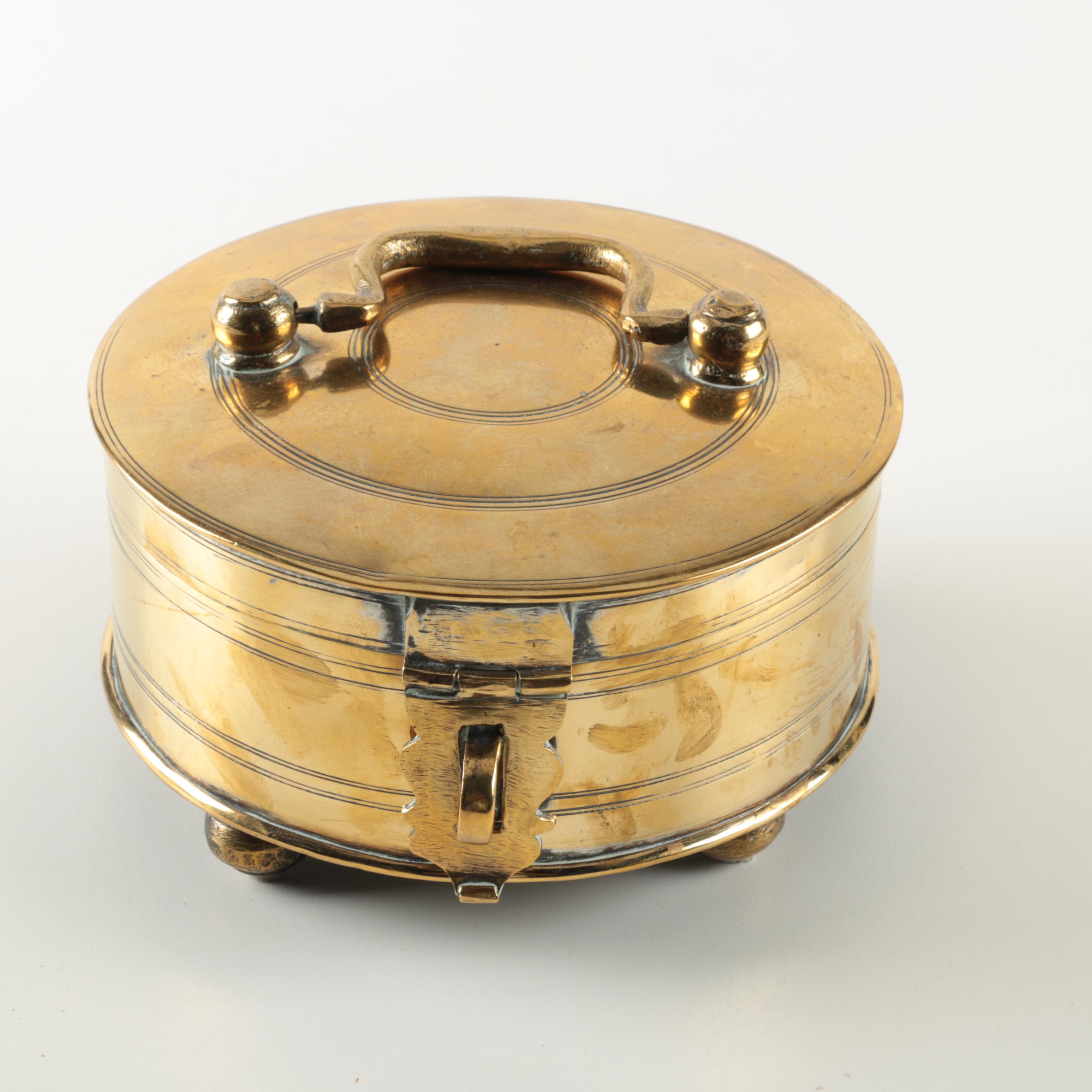 Antique Brass Tea Caddy