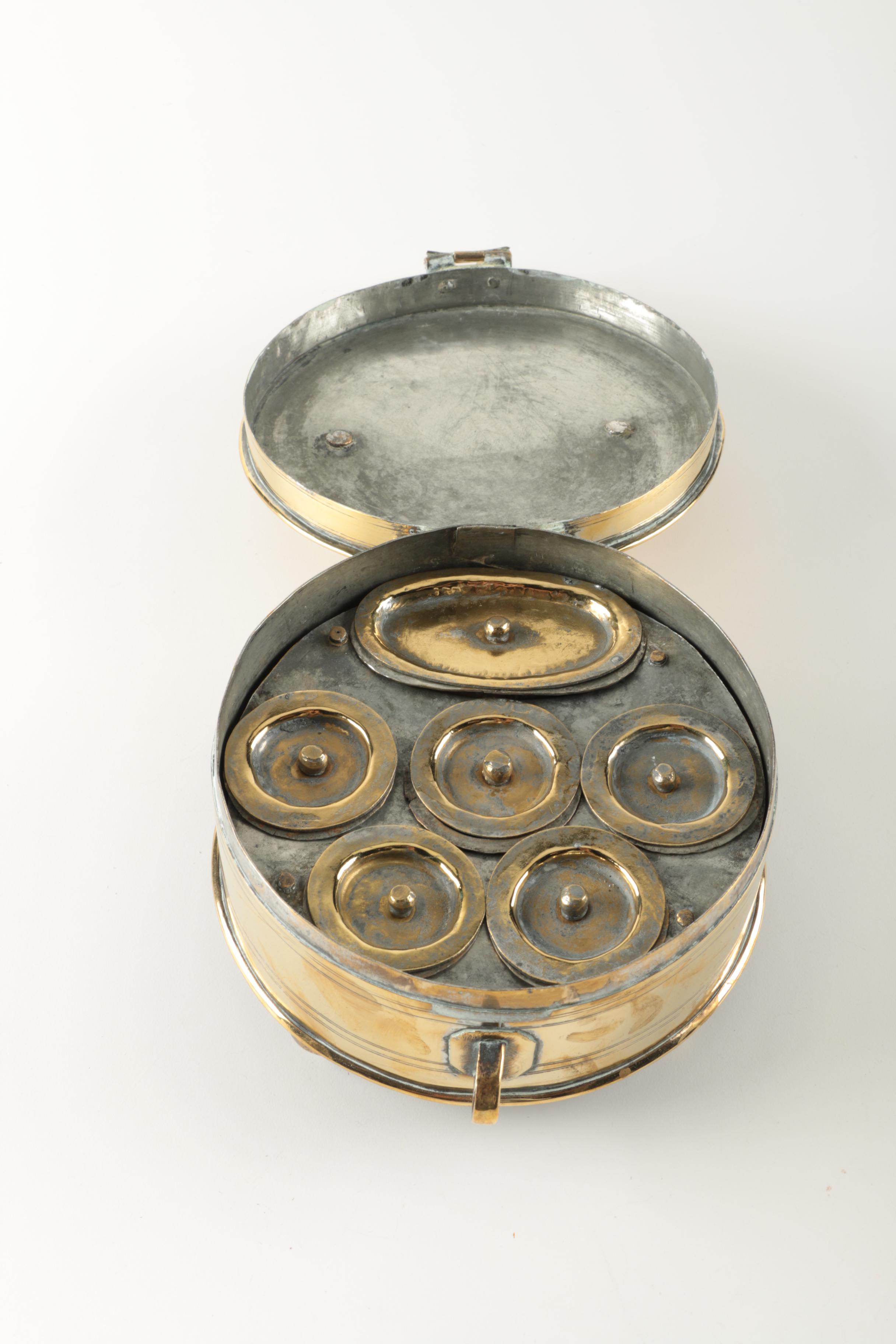 Antique Brass Tea Caddy