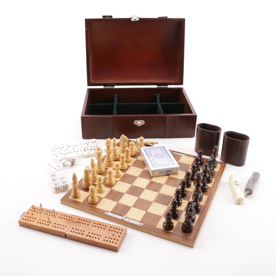 Assorted Table Games with Case