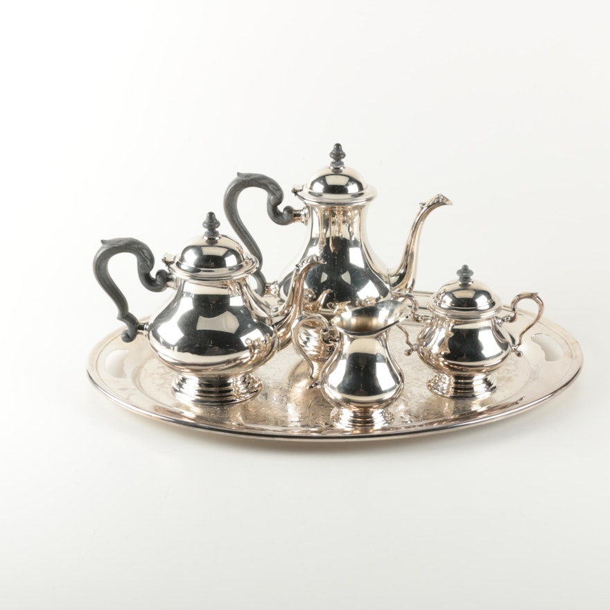 Gorham Silver Plate Five-Piece Tea and Coffee Set
