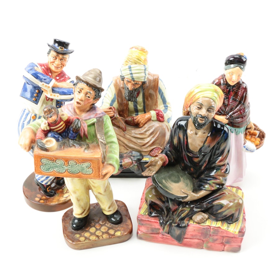 Royal Doulton Figurines including "Mendicant"