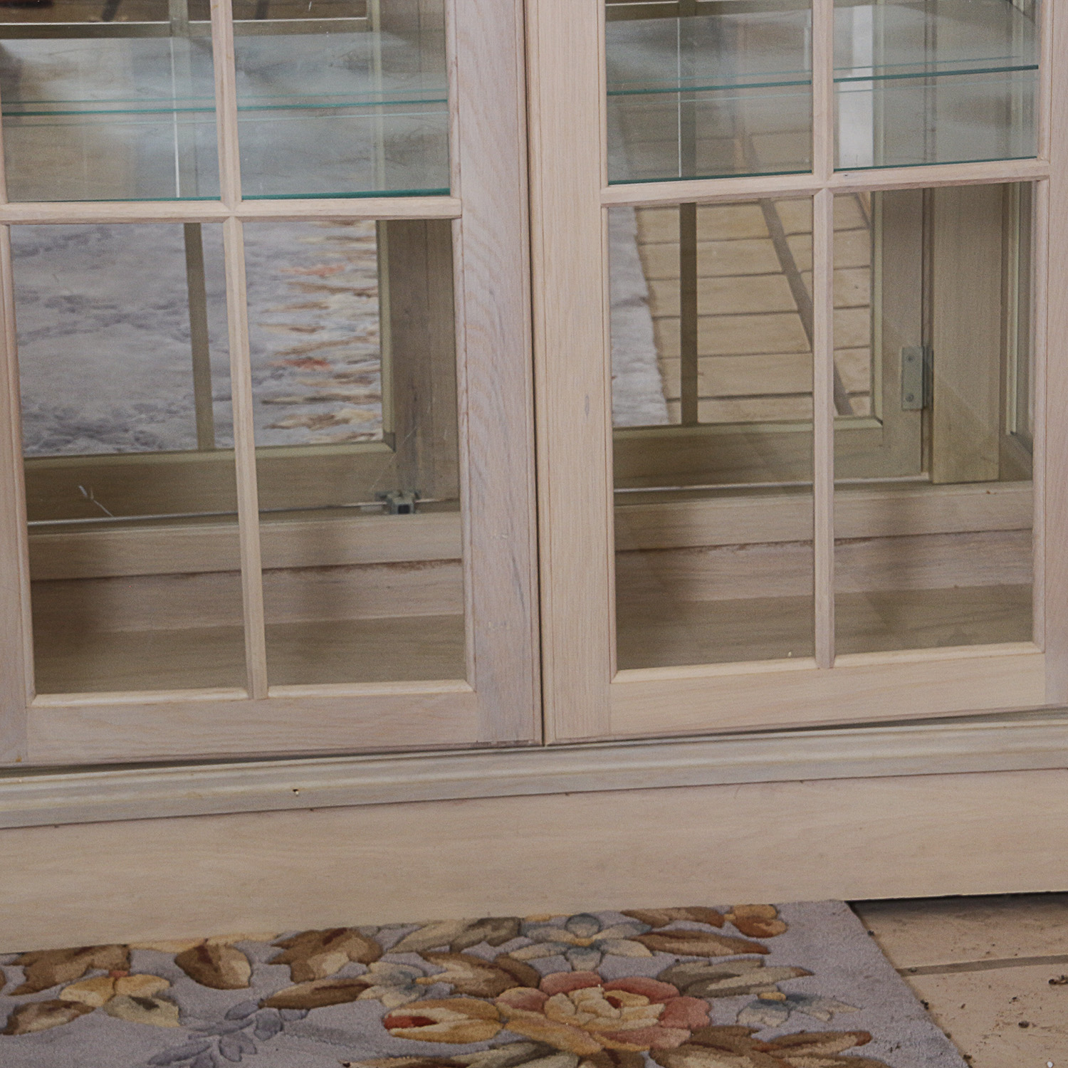 Arched Door Wood and Glass Cabinet