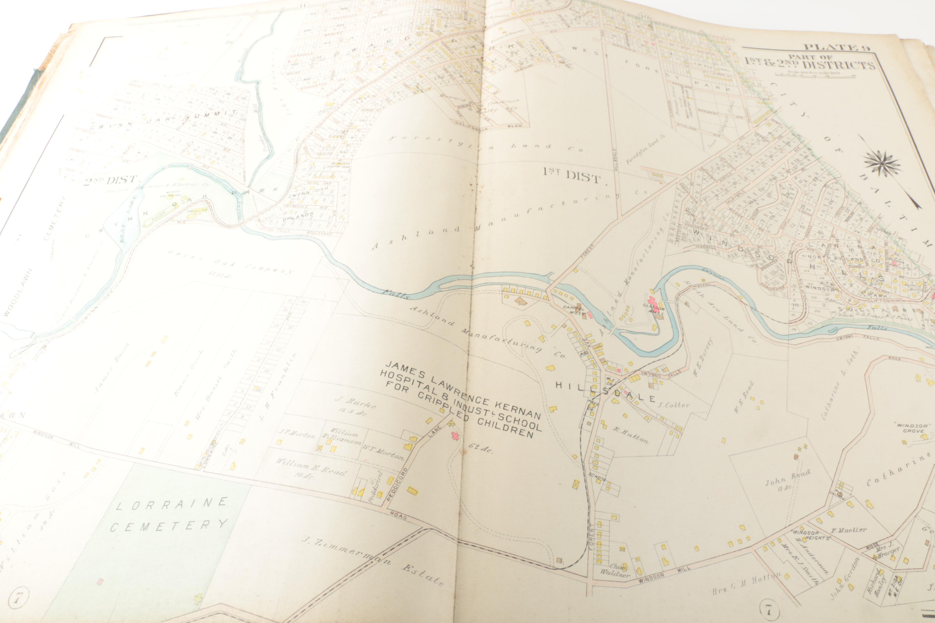 1915 "Atlas of Baltimore County Maryland" and White Photo Album