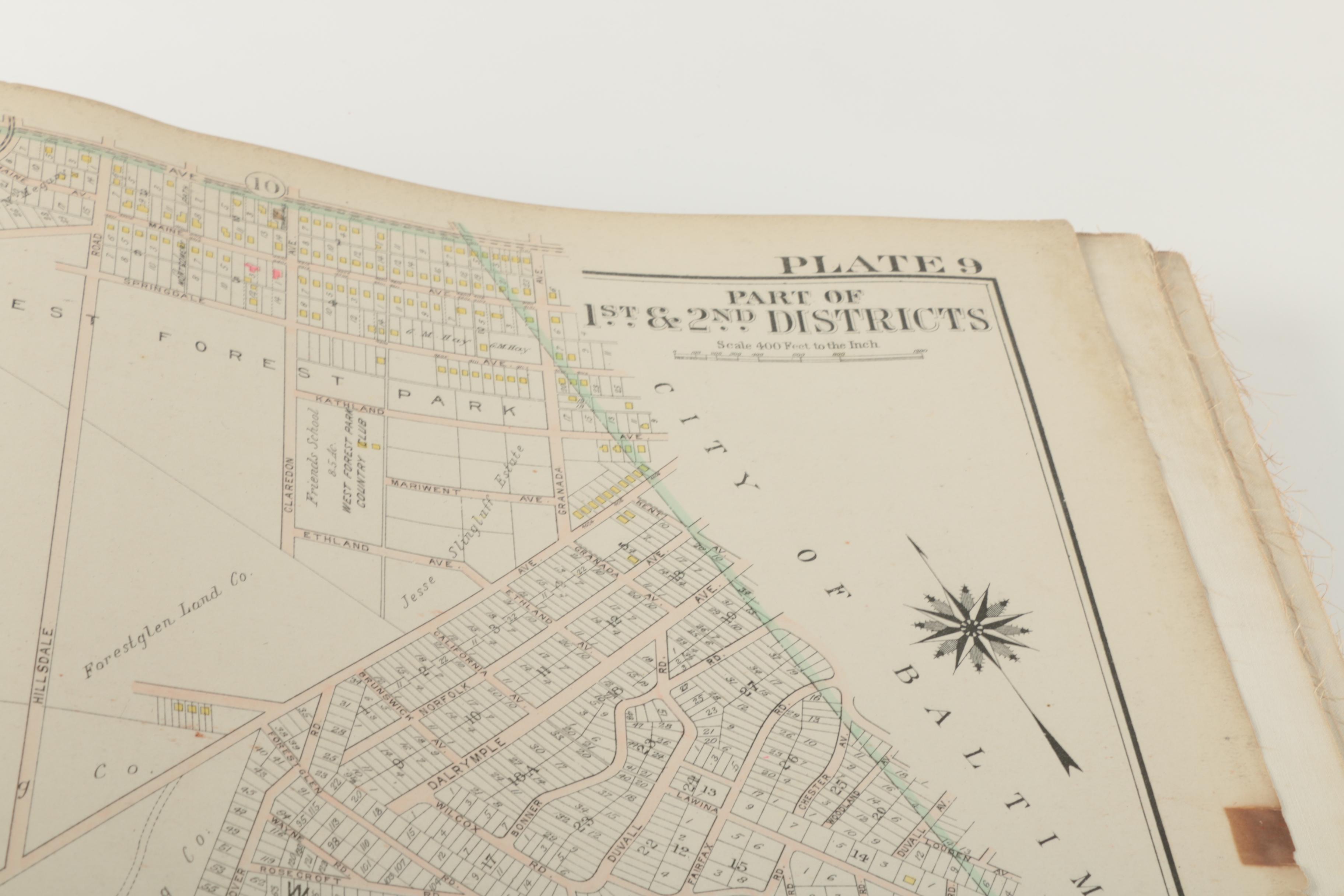 1915 "Atlas of Baltimore County Maryland" and White Photo Album