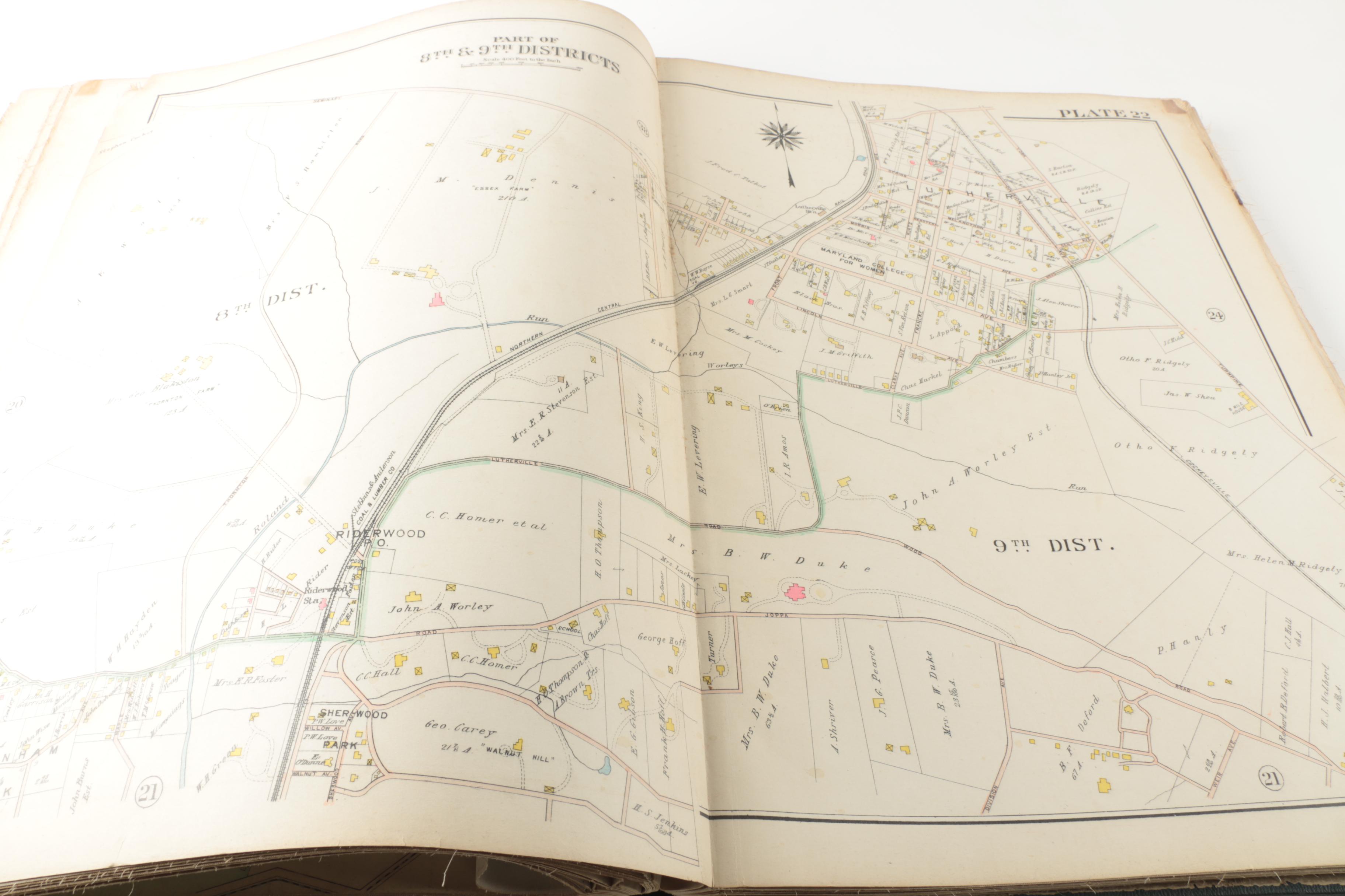 1915 "Atlas of Baltimore County Maryland" and White Photo Album